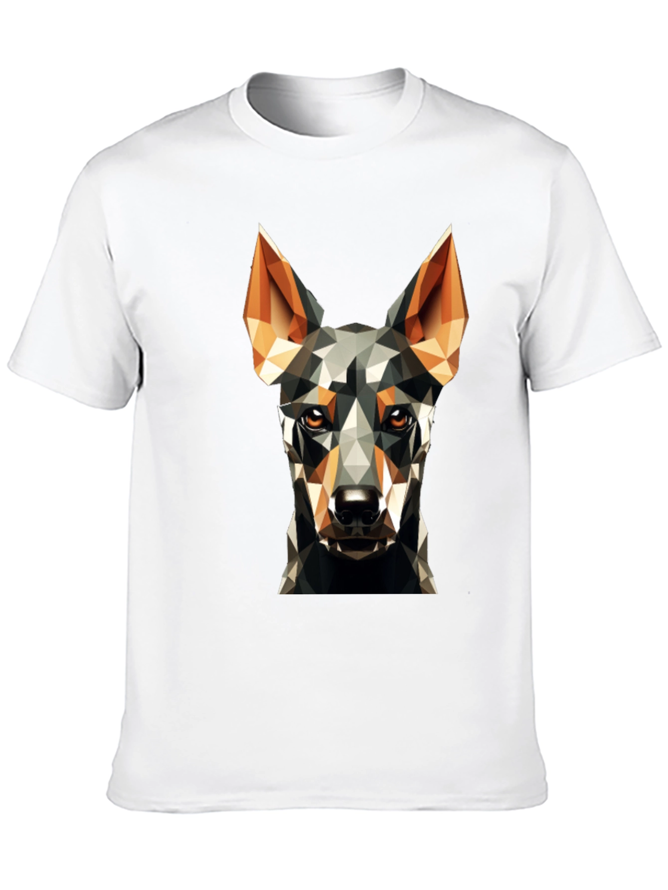Geometric Dog Print Black T-Shirt