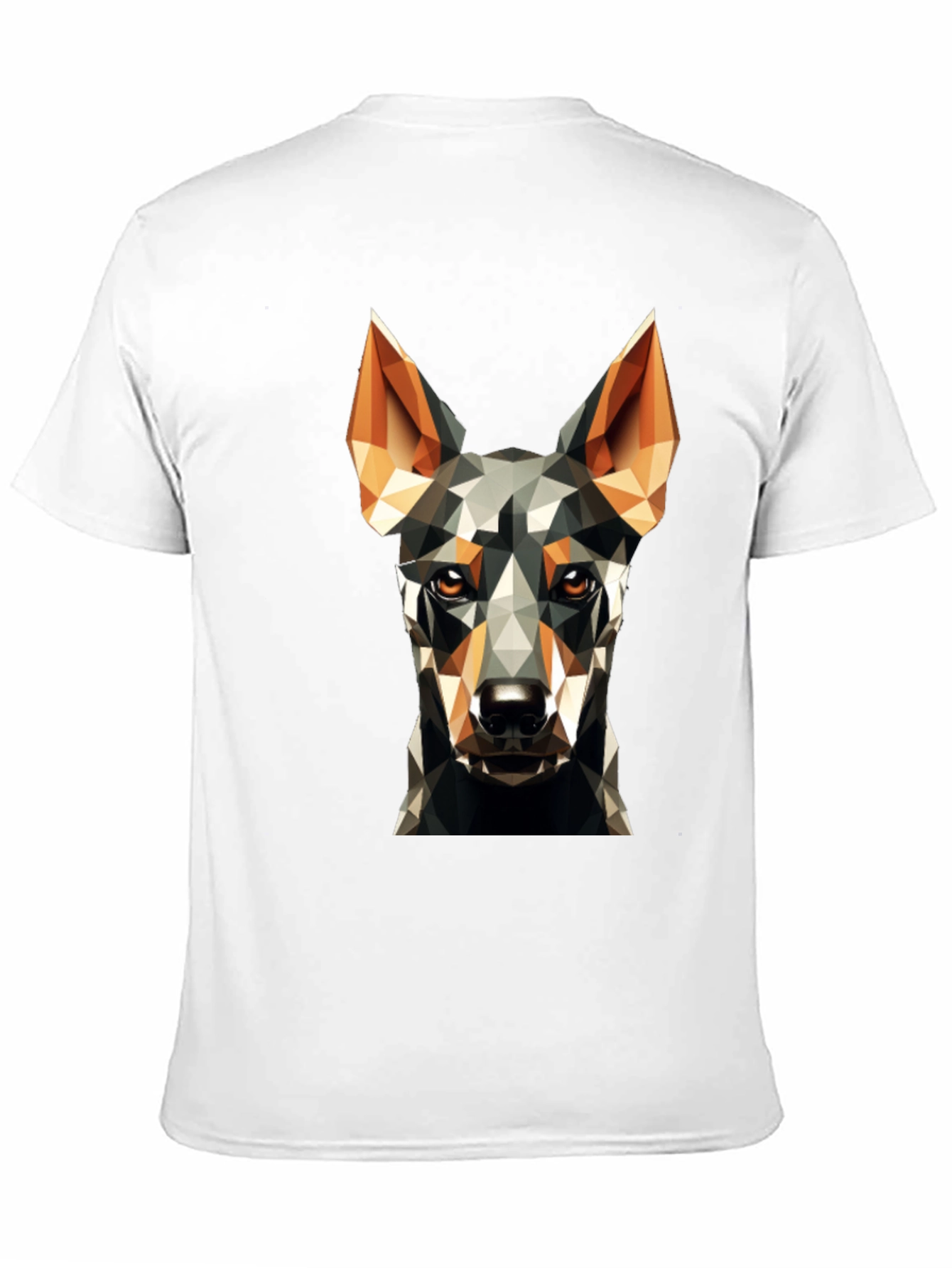 Geometric Dog Print Black T-Shirt