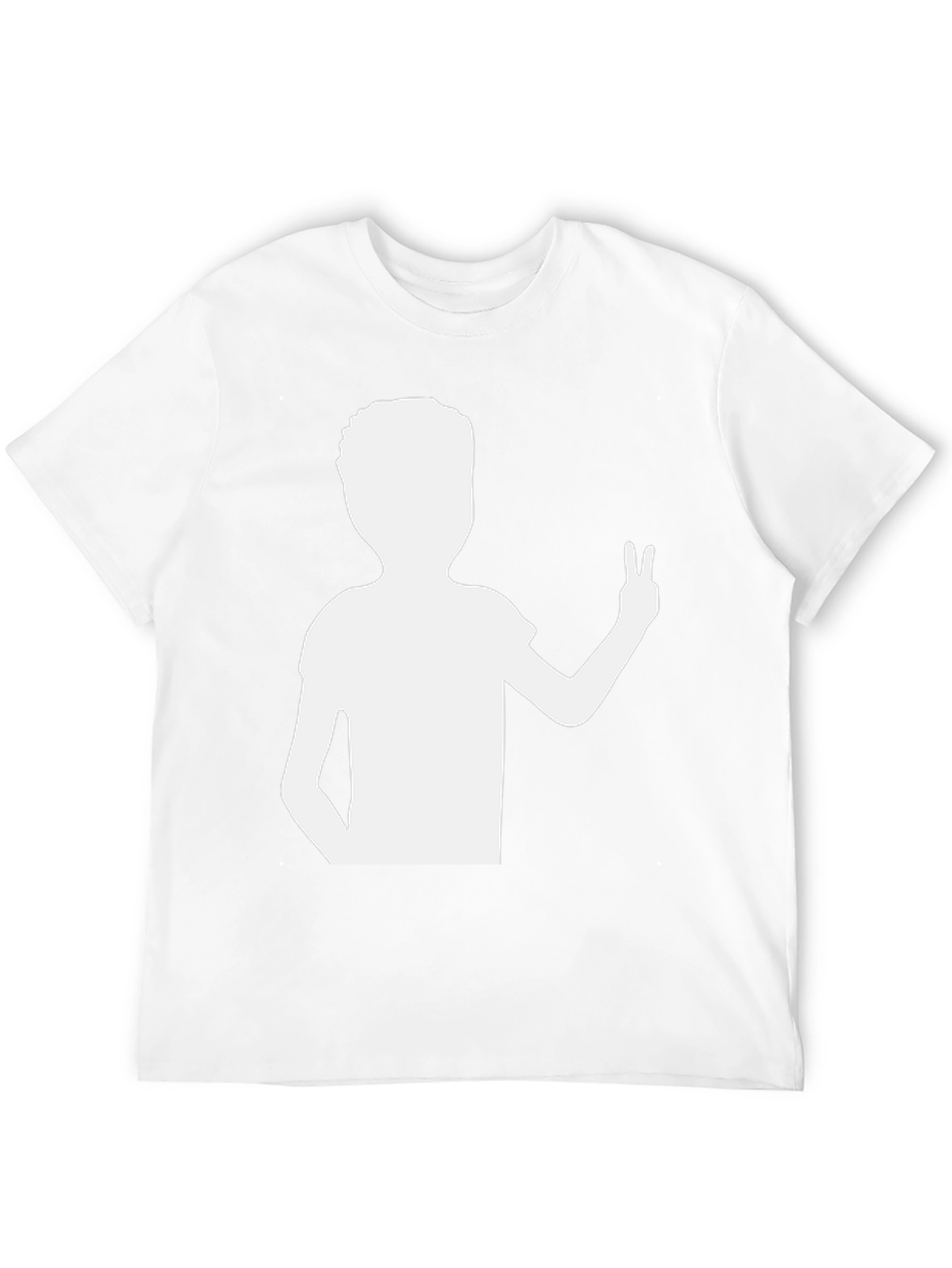 Peace Sign Silhouette Black T-Shirt