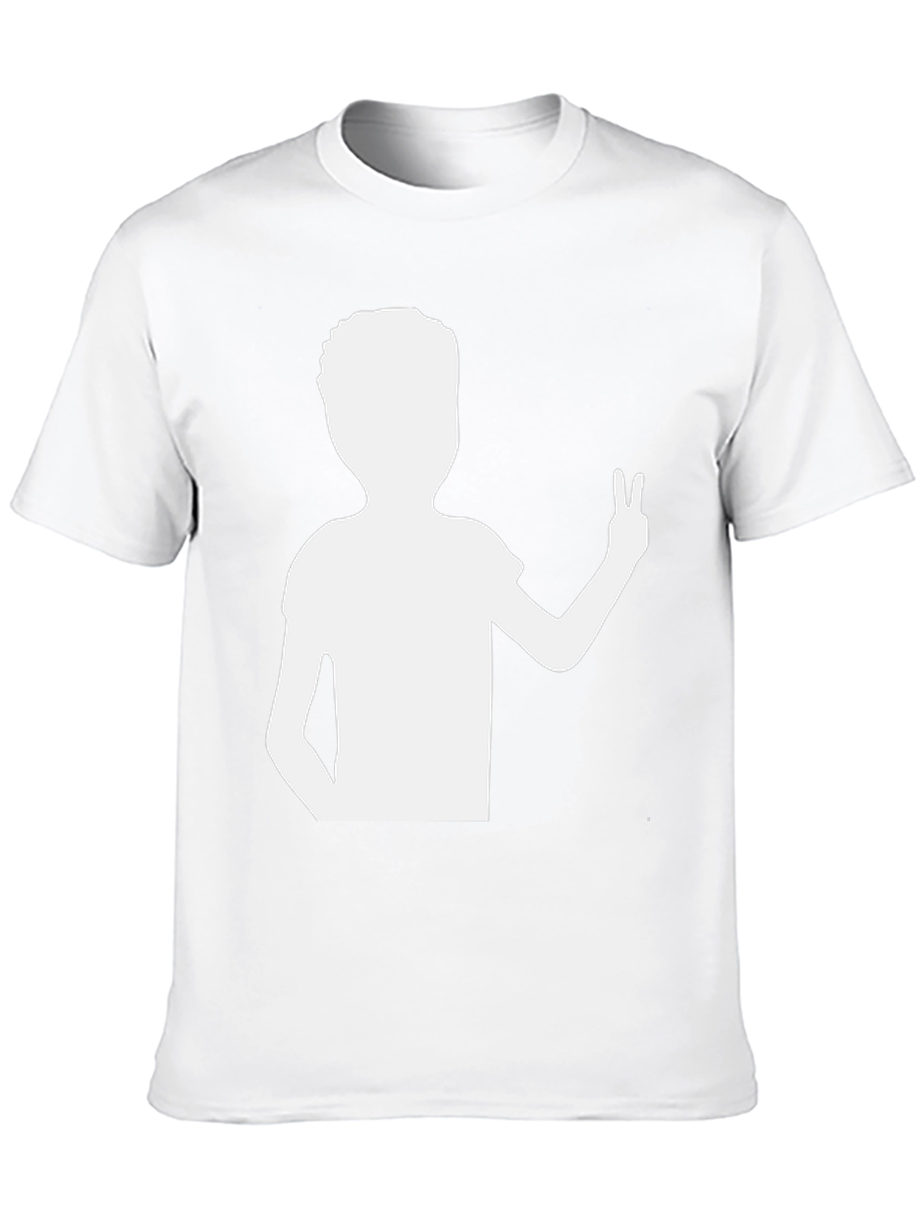 Peace Sign Silhouette Black T-Shirt