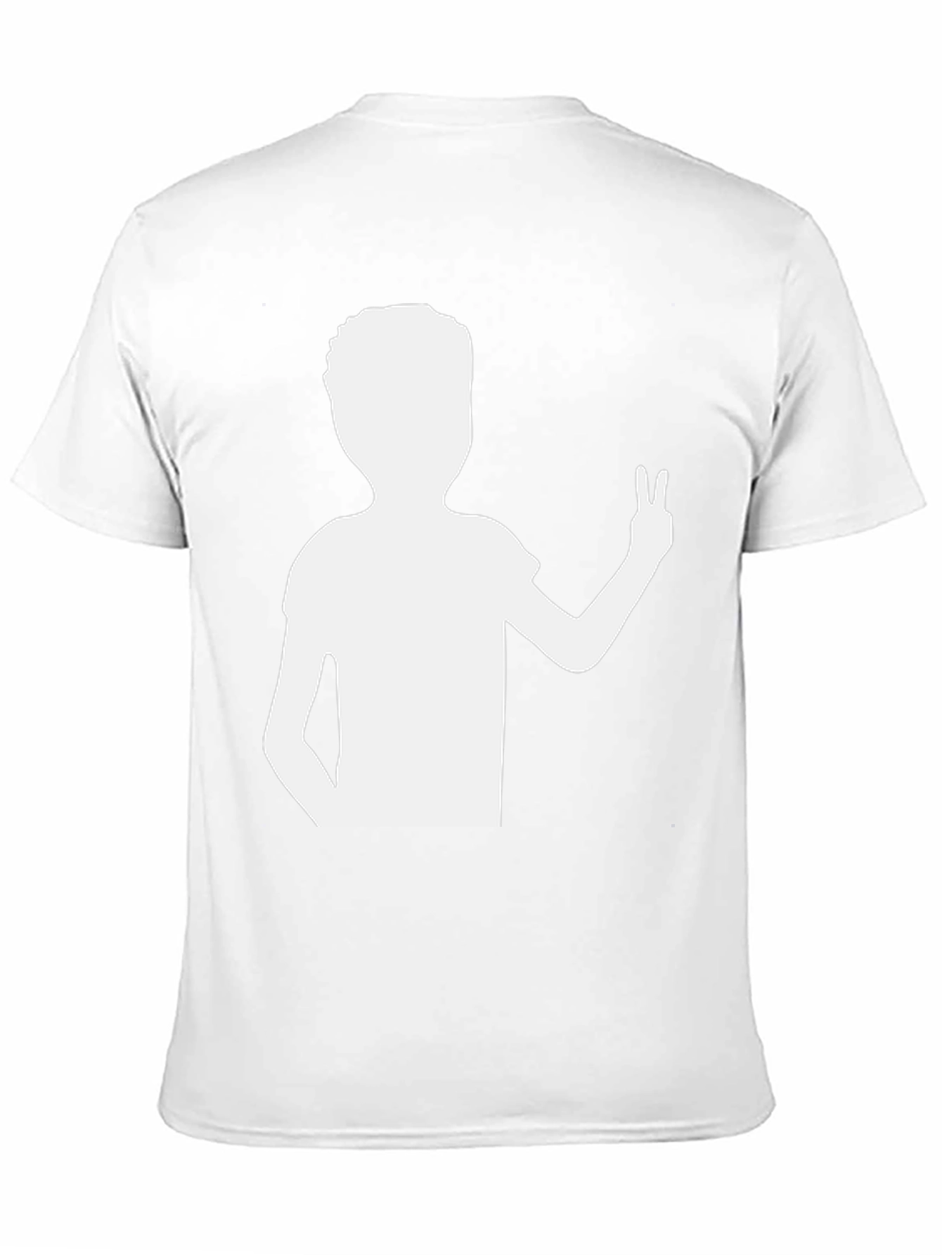 Peace Sign Silhouette Black T-Shirt