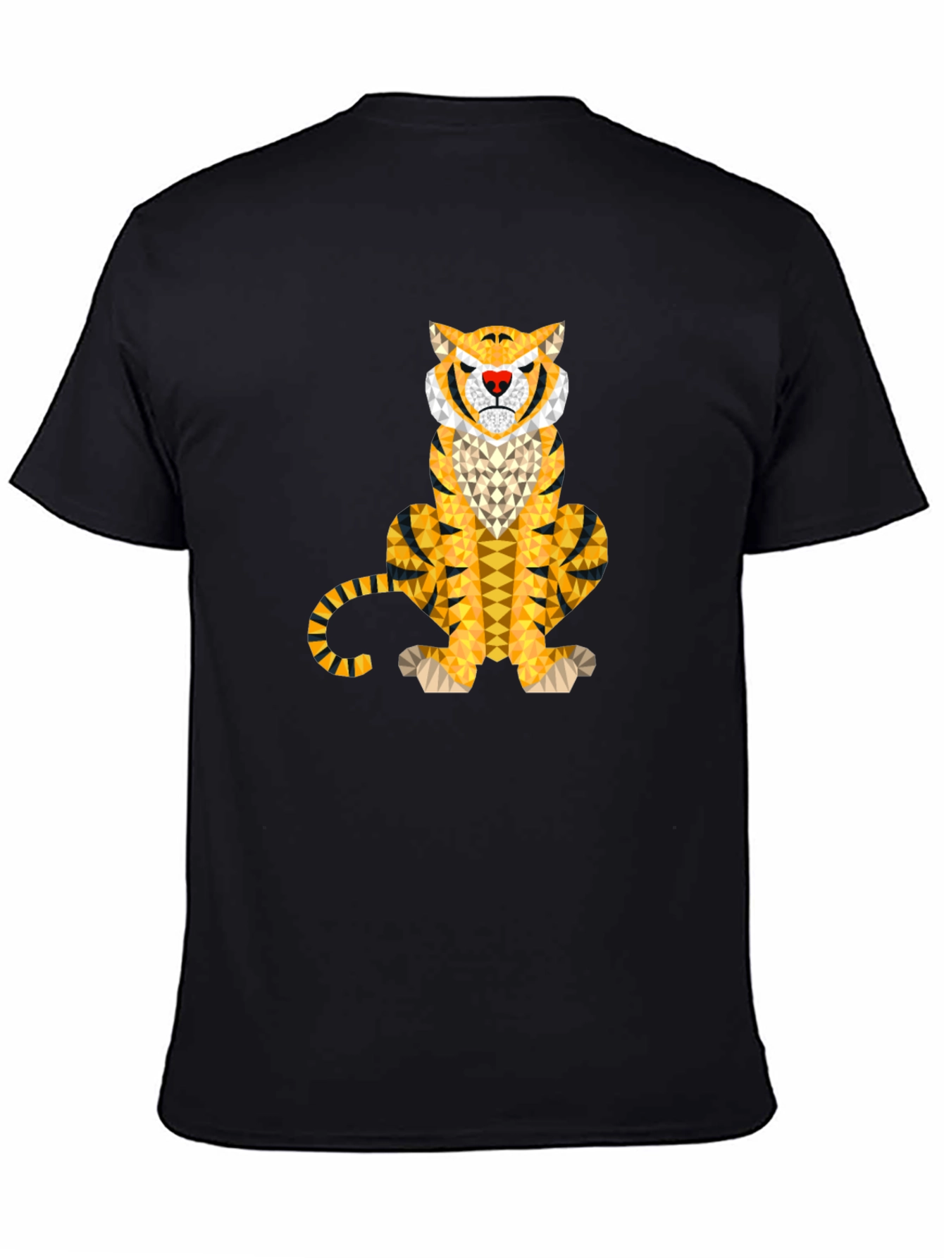 Geometric Tiger Graphic Tee - Unique Animal Print