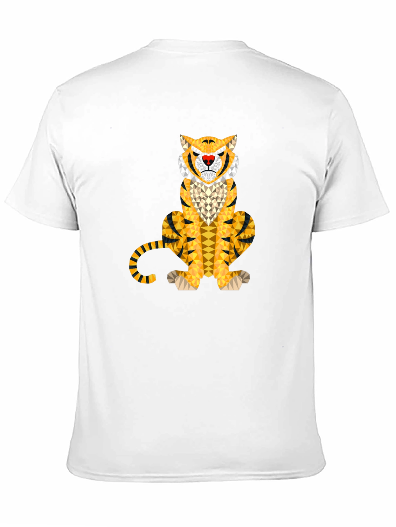 Geometric Tiger Graphic Tee - Unique Animal Print