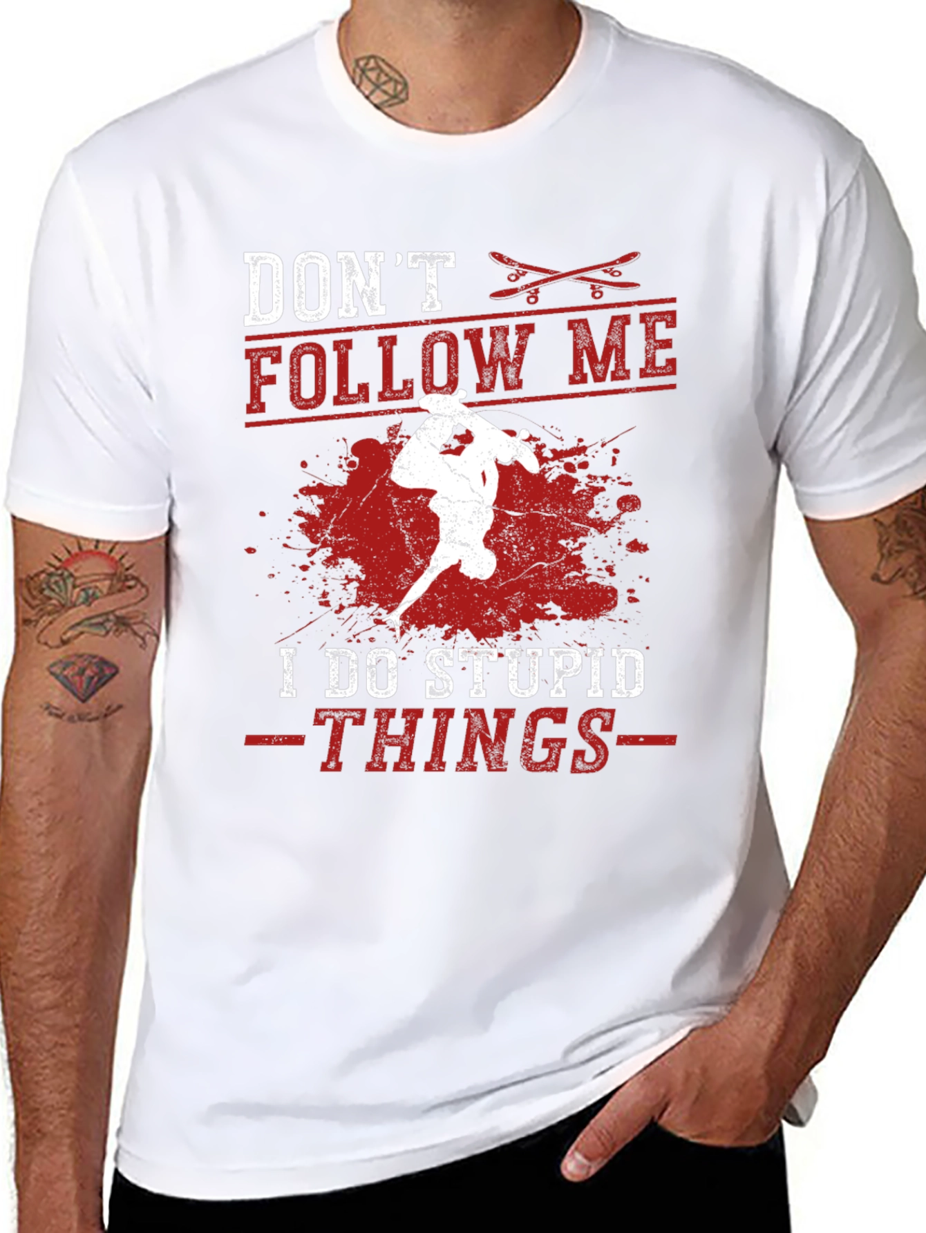 Dont Follow Me T-Shirt - Skateboard Design