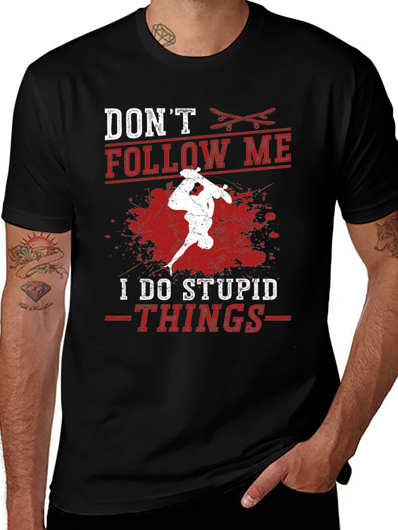 Dont Follow Me T-Shirt - Skateboard Design