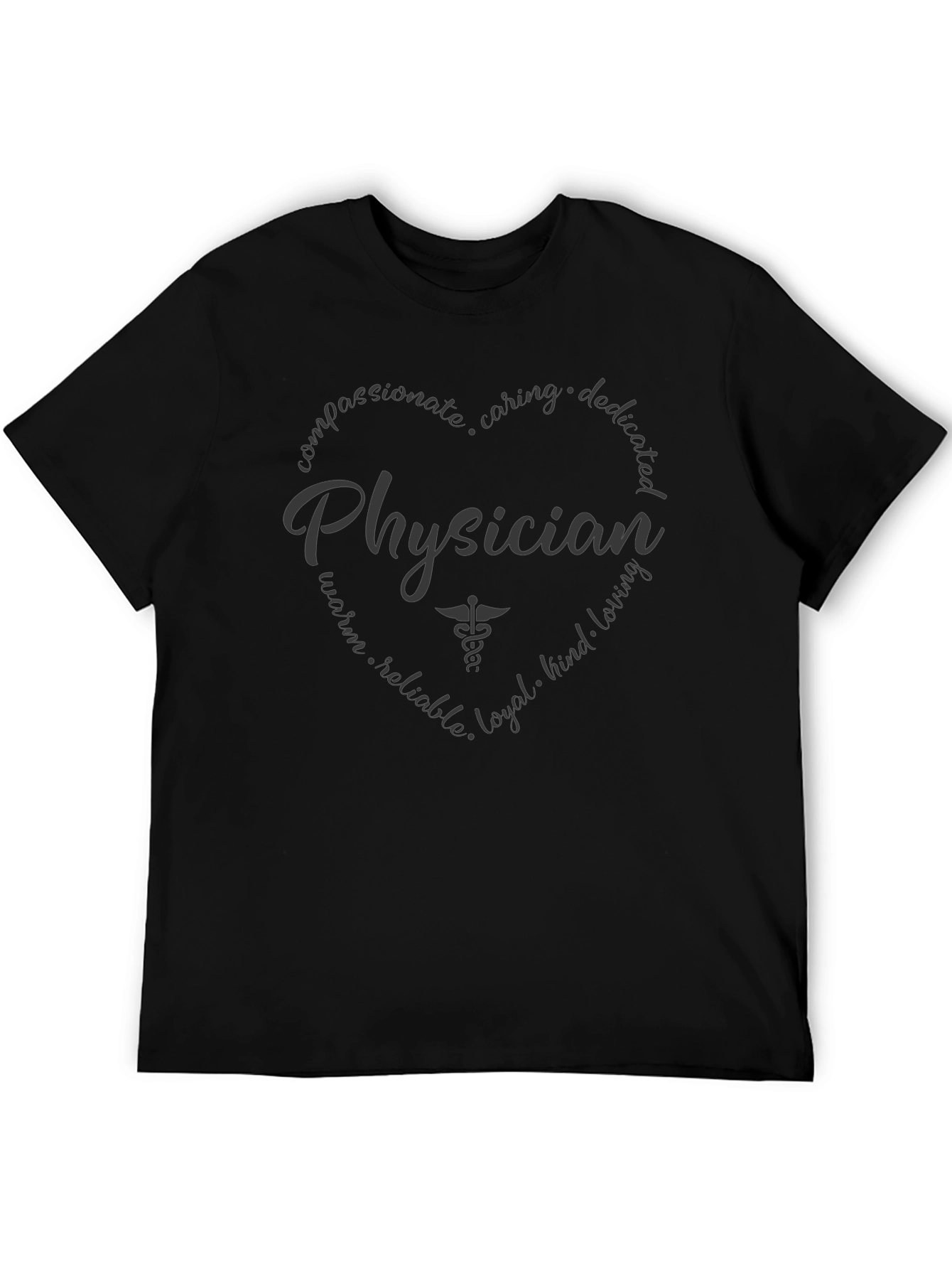 Physician Heart Graphic T-Shirt - Caring Doctor Gift
