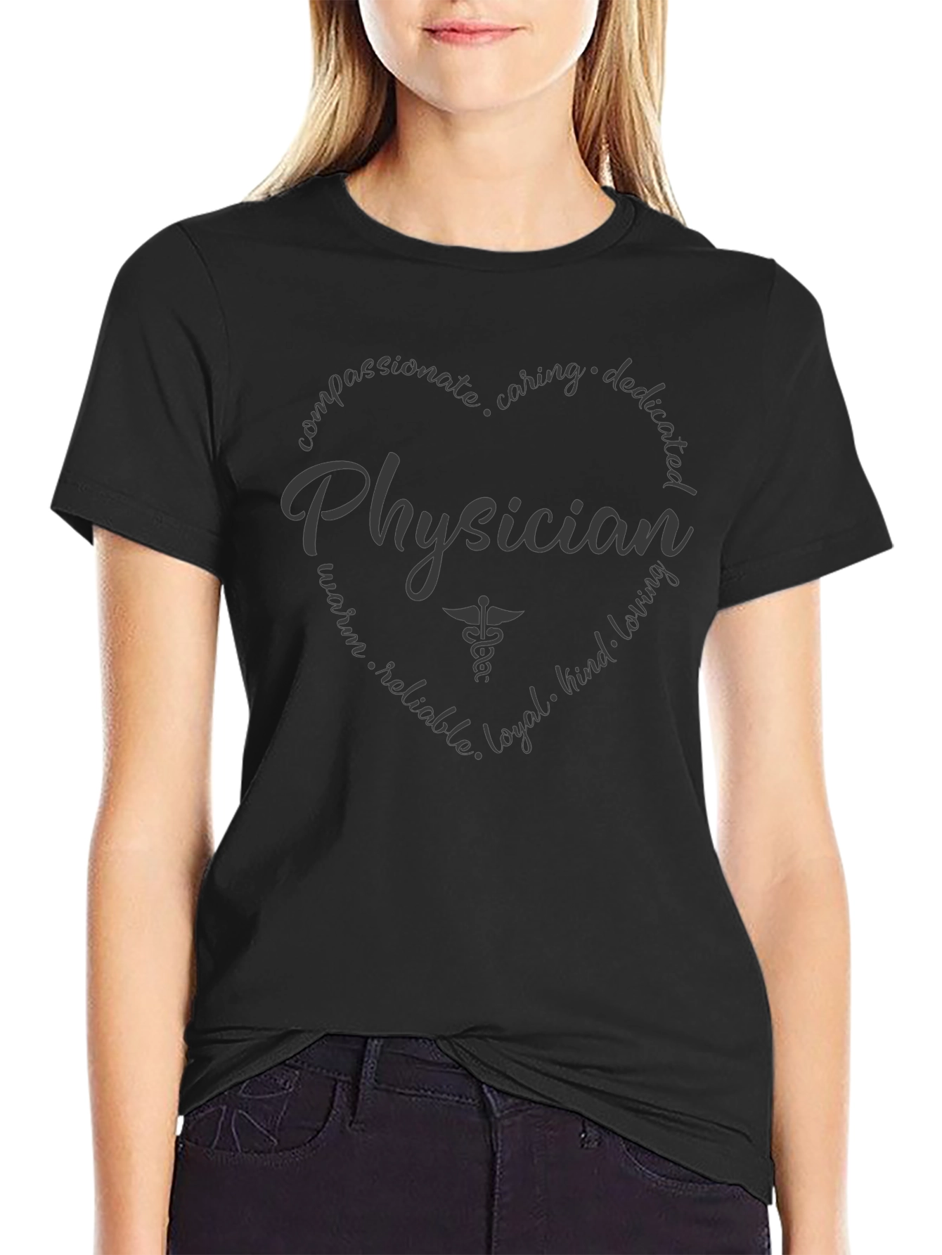 Physician Heart Graphic T-Shirt - Caring Doctor Gift