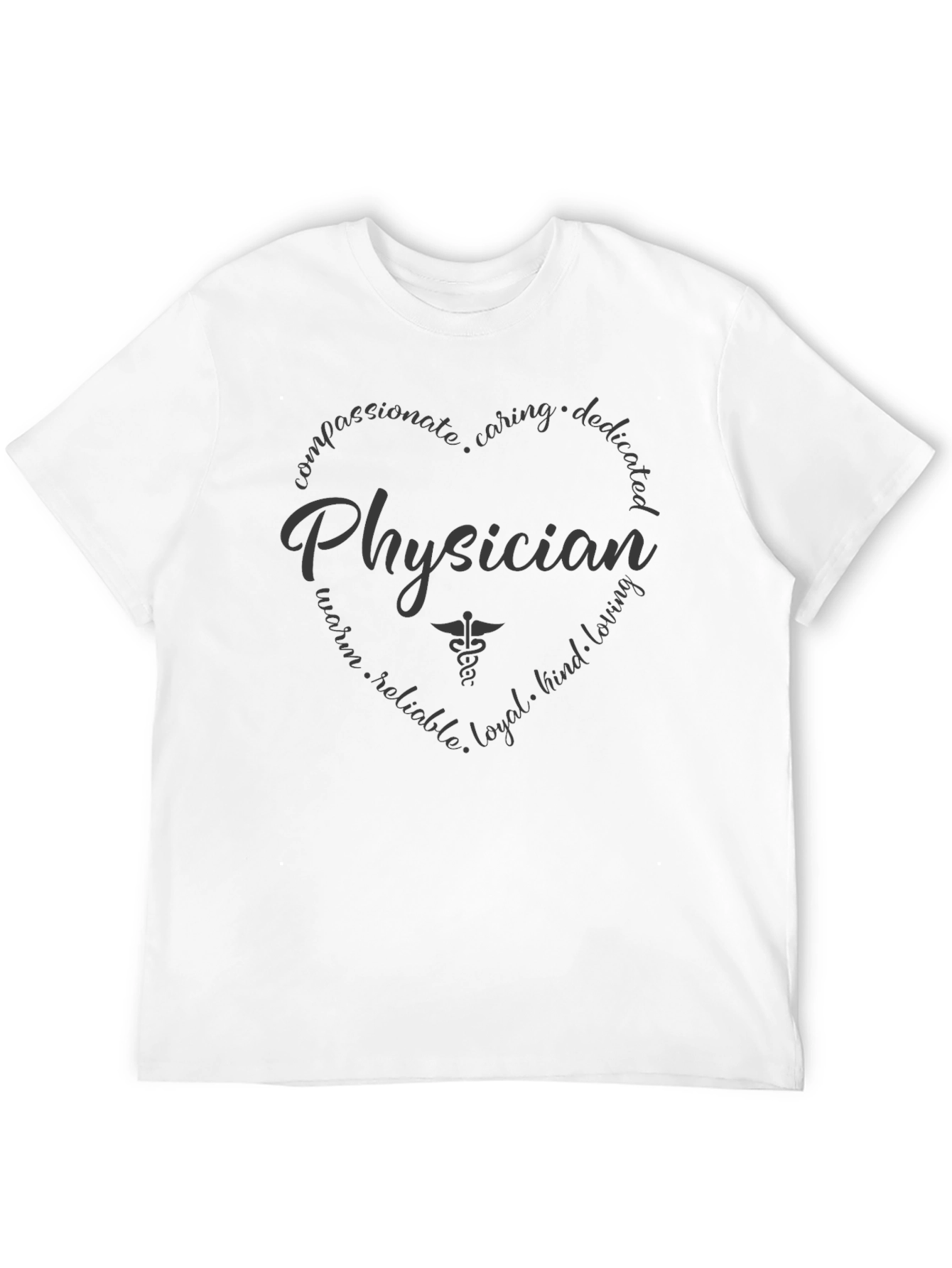Physician Heart Graphic T-Shirt - Caring Doctor Gift