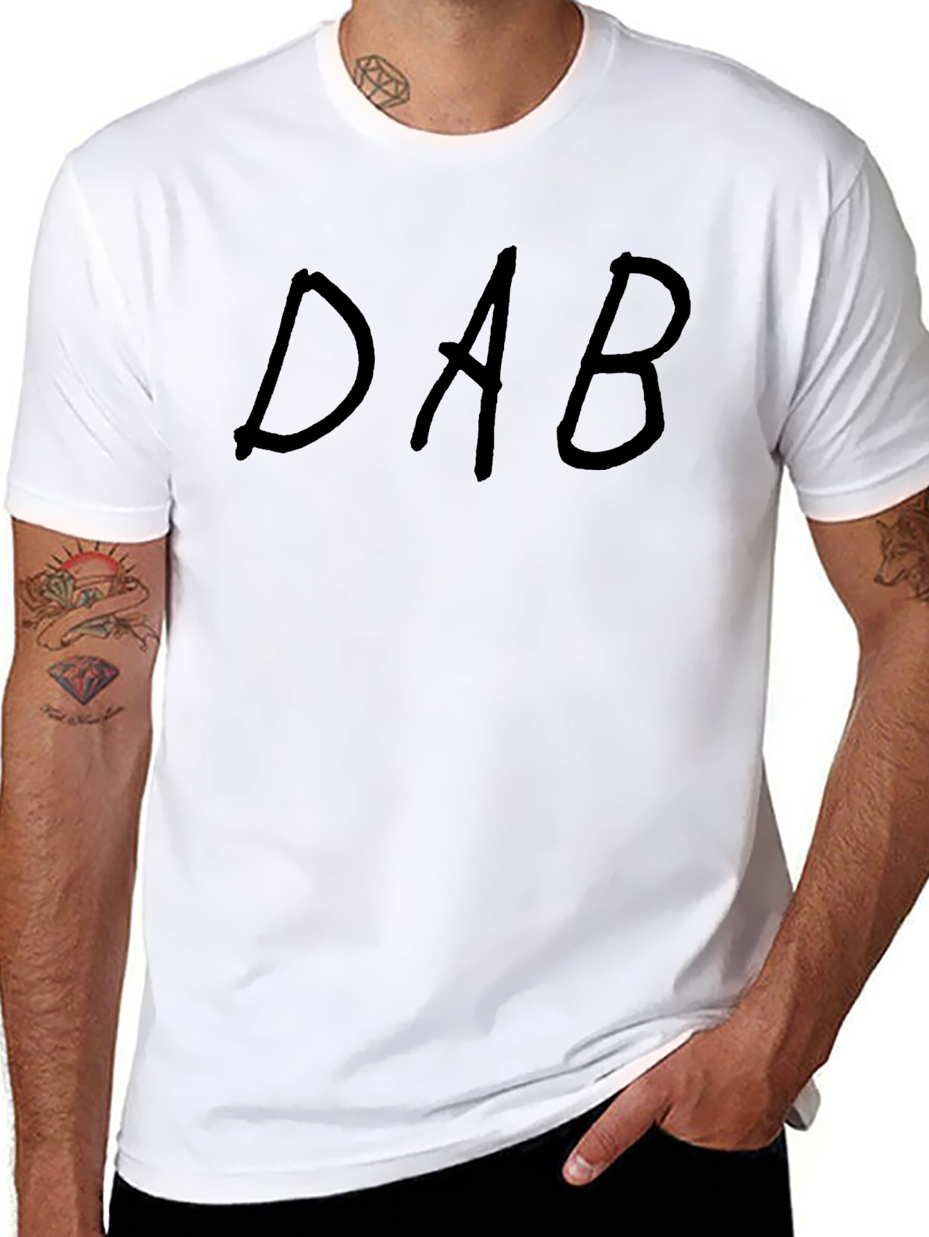 DAB Graphic T-Shirt - Black Crew Neck Tee