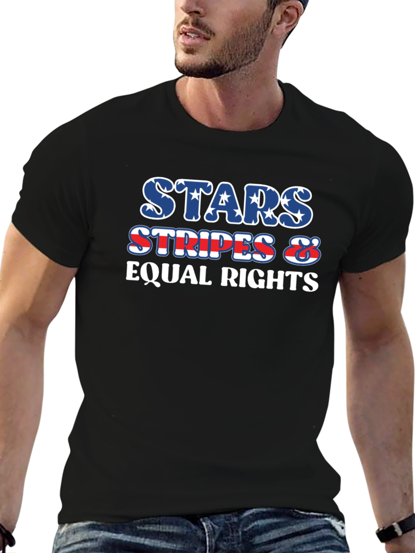 Stars Stripes Equal Rights Patriotic T-Shirt