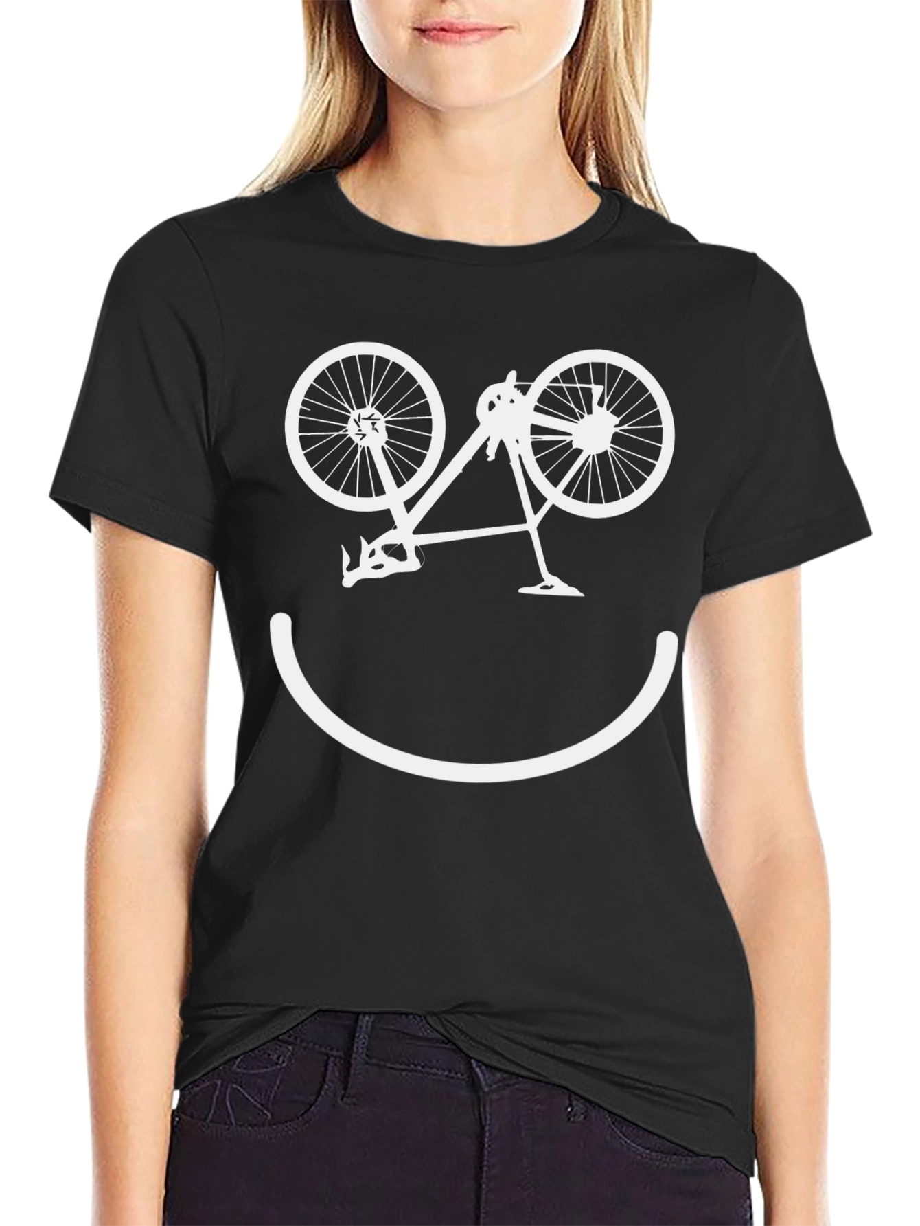 Funny Bicycle Smile T-Shirt - Cyclist Tee