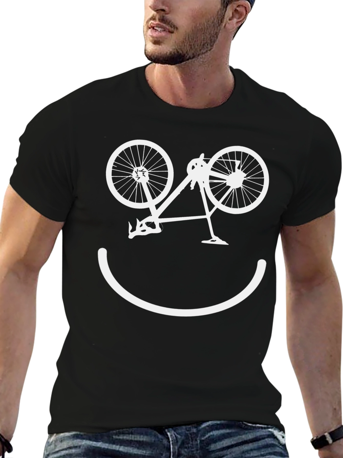 Funny Bicycle Smile T-Shirt - Cyclist Tee