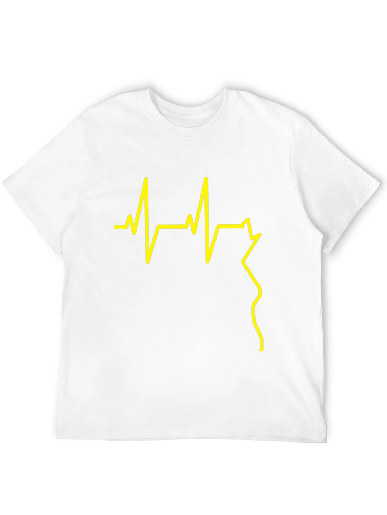 Heartbeat Graphic Tee - Stylish Black T-Shirt