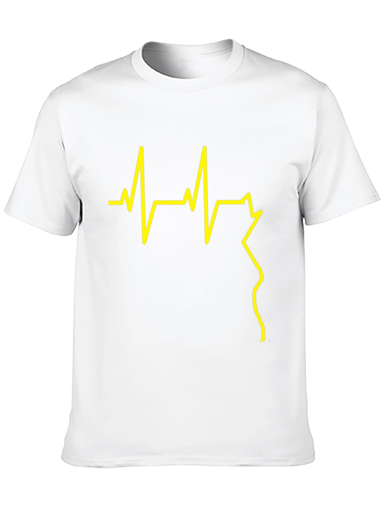 Heartbeat Graphic Tee - Stylish Black T-Shirt