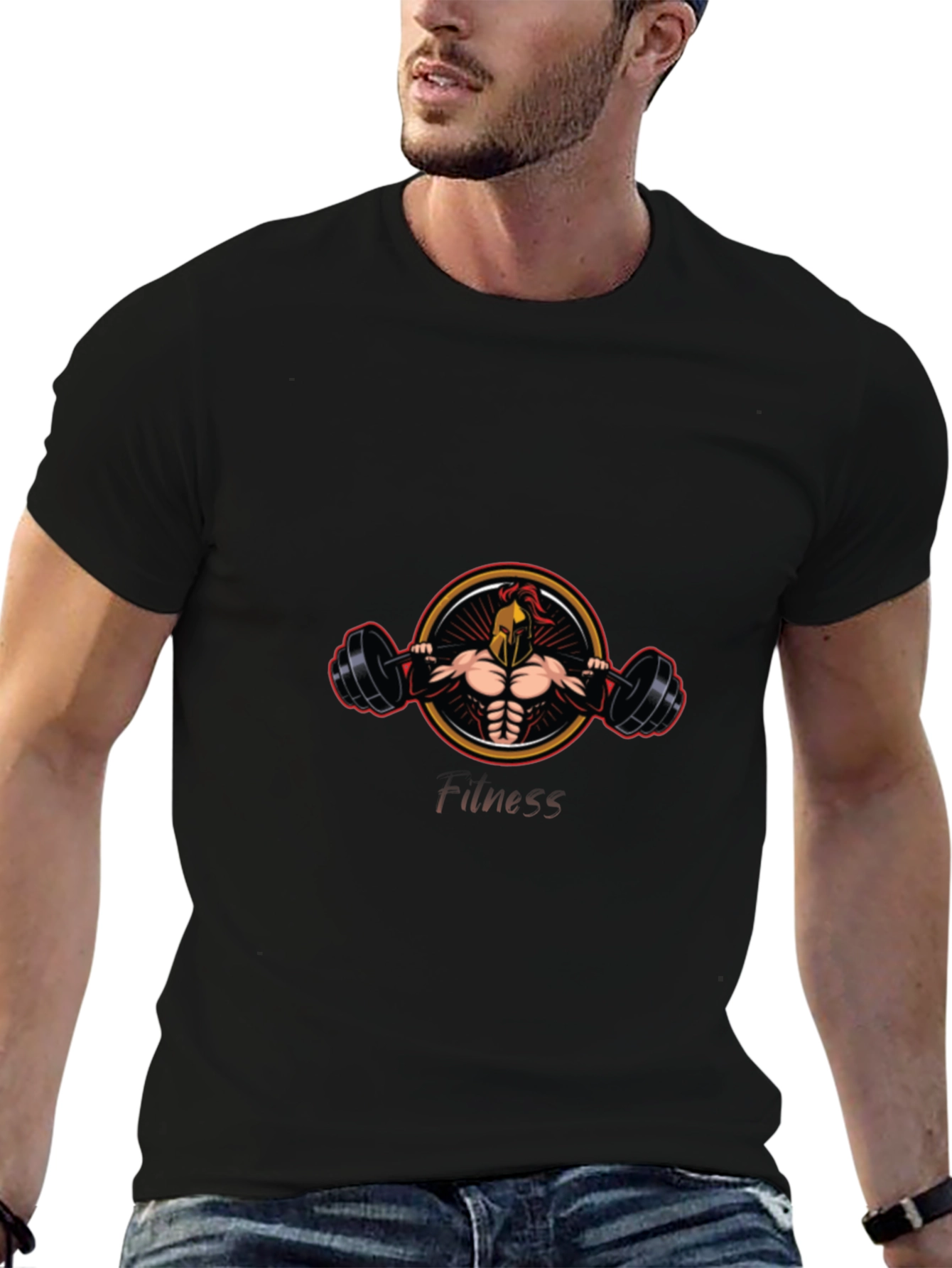 Spartan Fitness T-Shirt - Black Graphic Tee