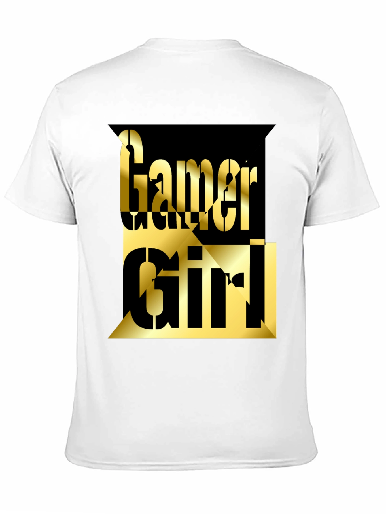 Gamer Girl Tee - Gold Lettering on Black