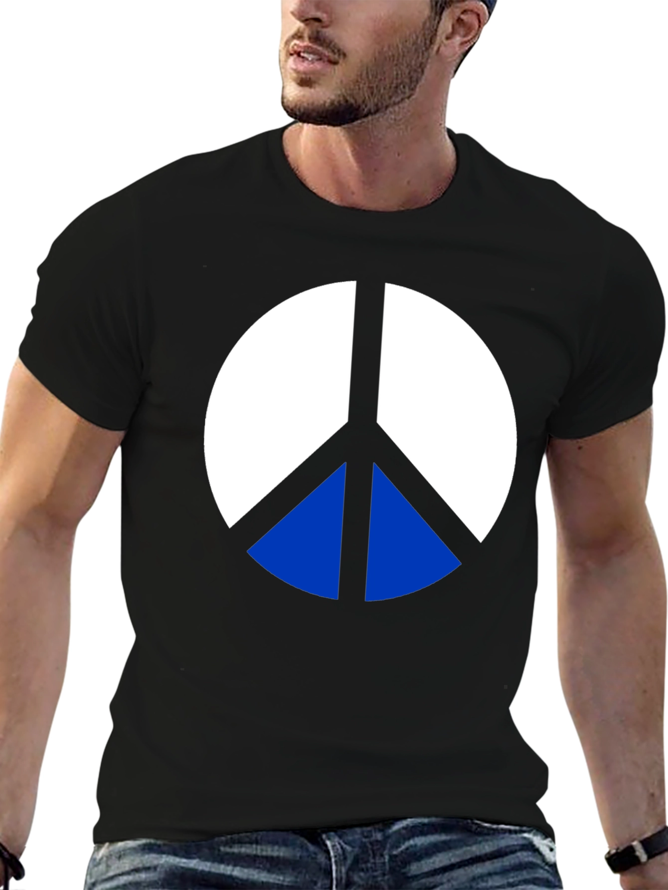 Peace Sign Graphic Tee - Classic Black T-Shirt