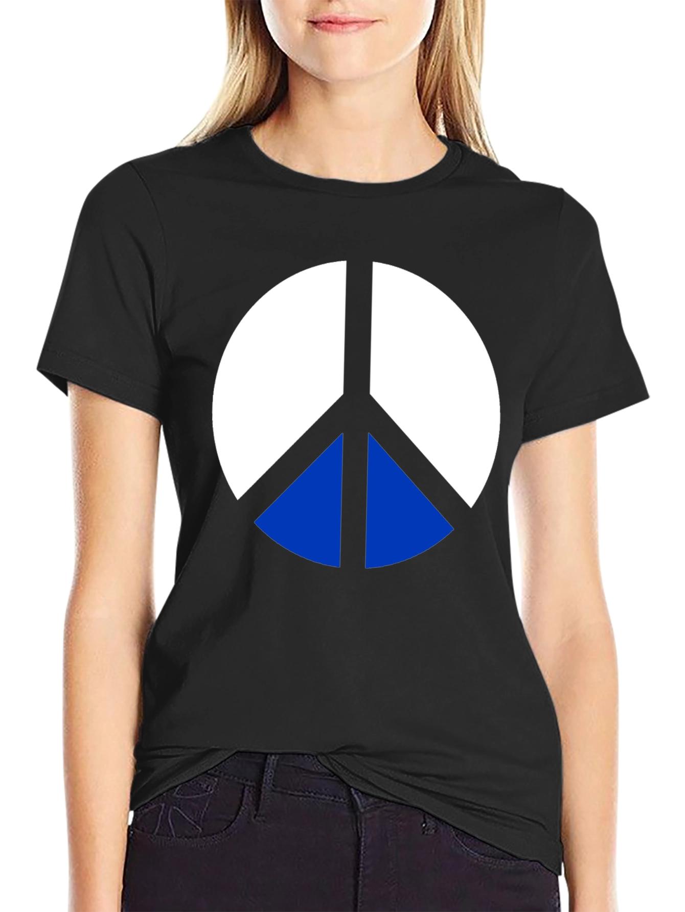 Peace Sign Graphic Tee - Classic Black T-Shirt