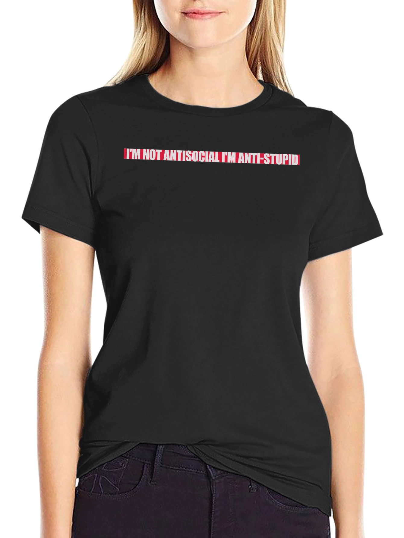 Anti-Stupid Graphic Tee - Bold Statement Shirt