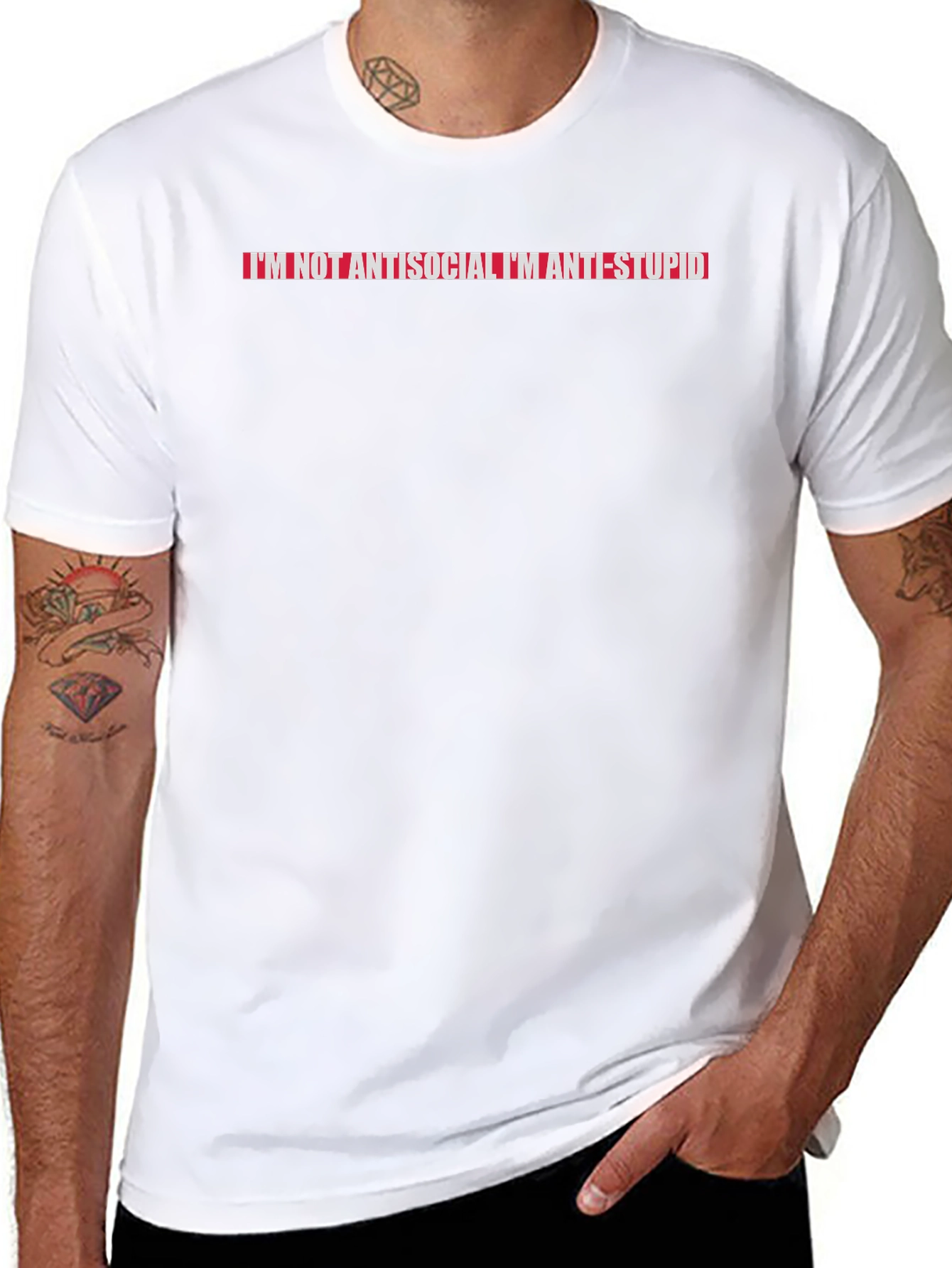 Anti-Stupid Graphic Tee - Bold Statement Shirt