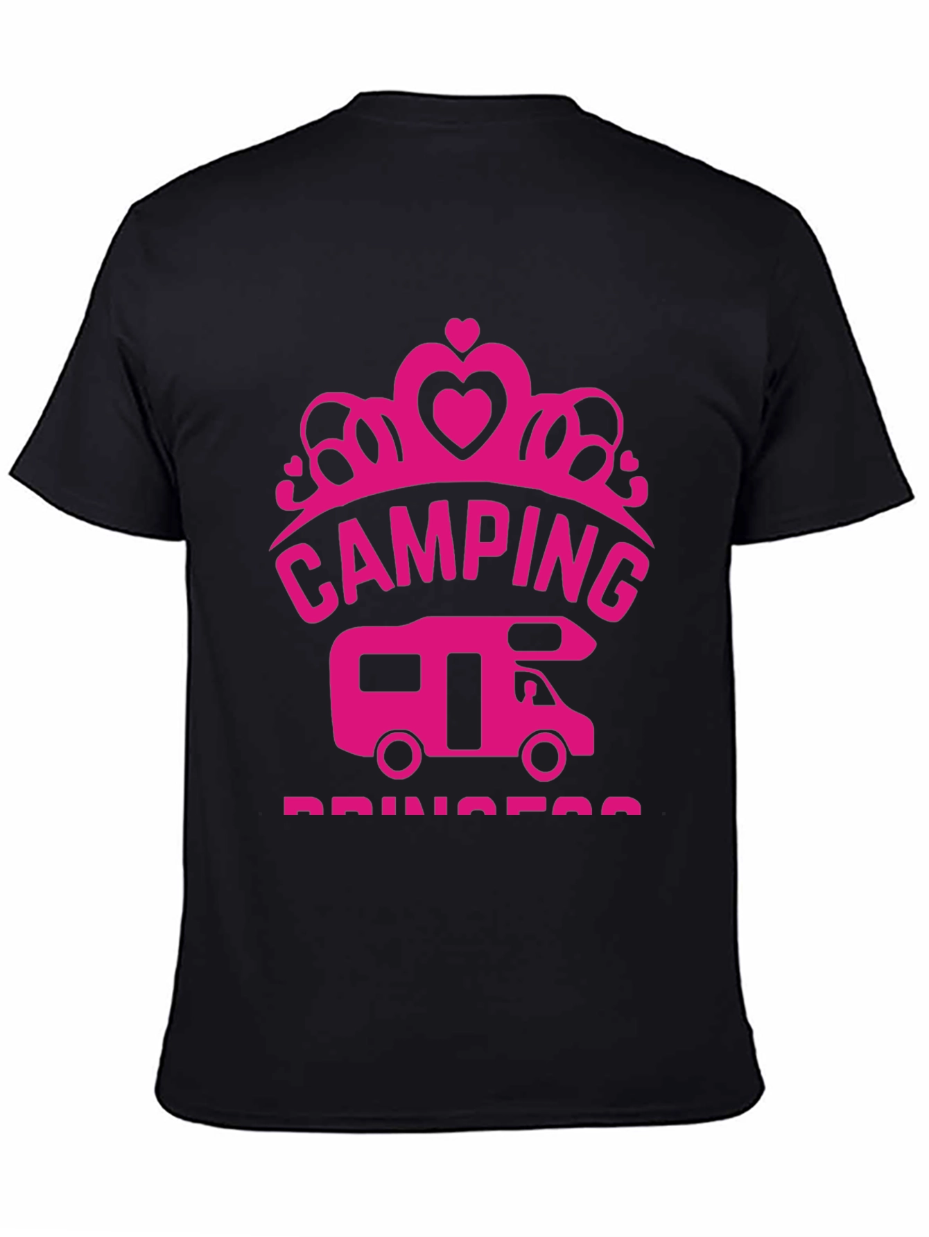 Camping Princess Black T-Shirt RV Camper