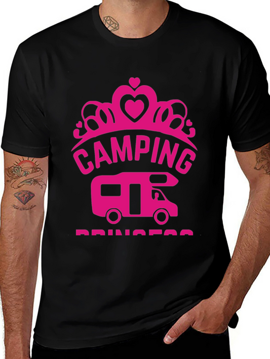 Camping Princess Black T-Shirt RV Camper