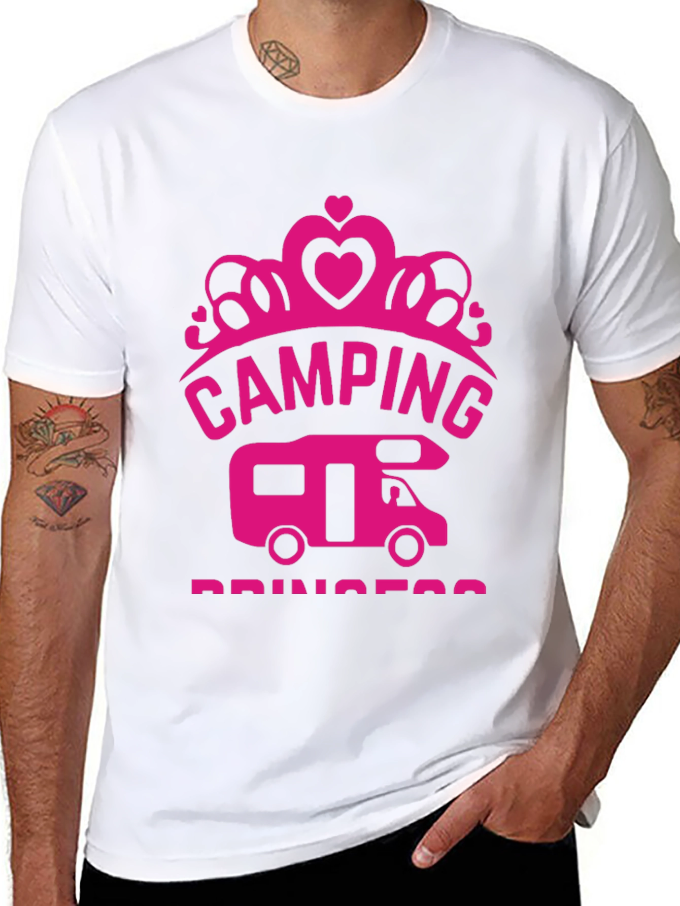 Camping Princess Black T-Shirt RV Camper