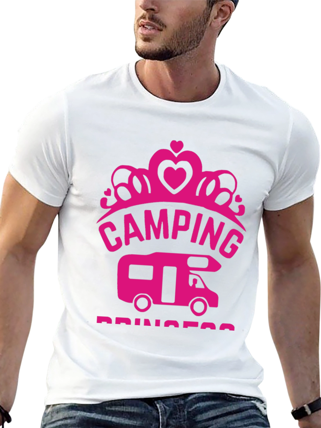 Camping Princess Black T-Shirt RV Camper