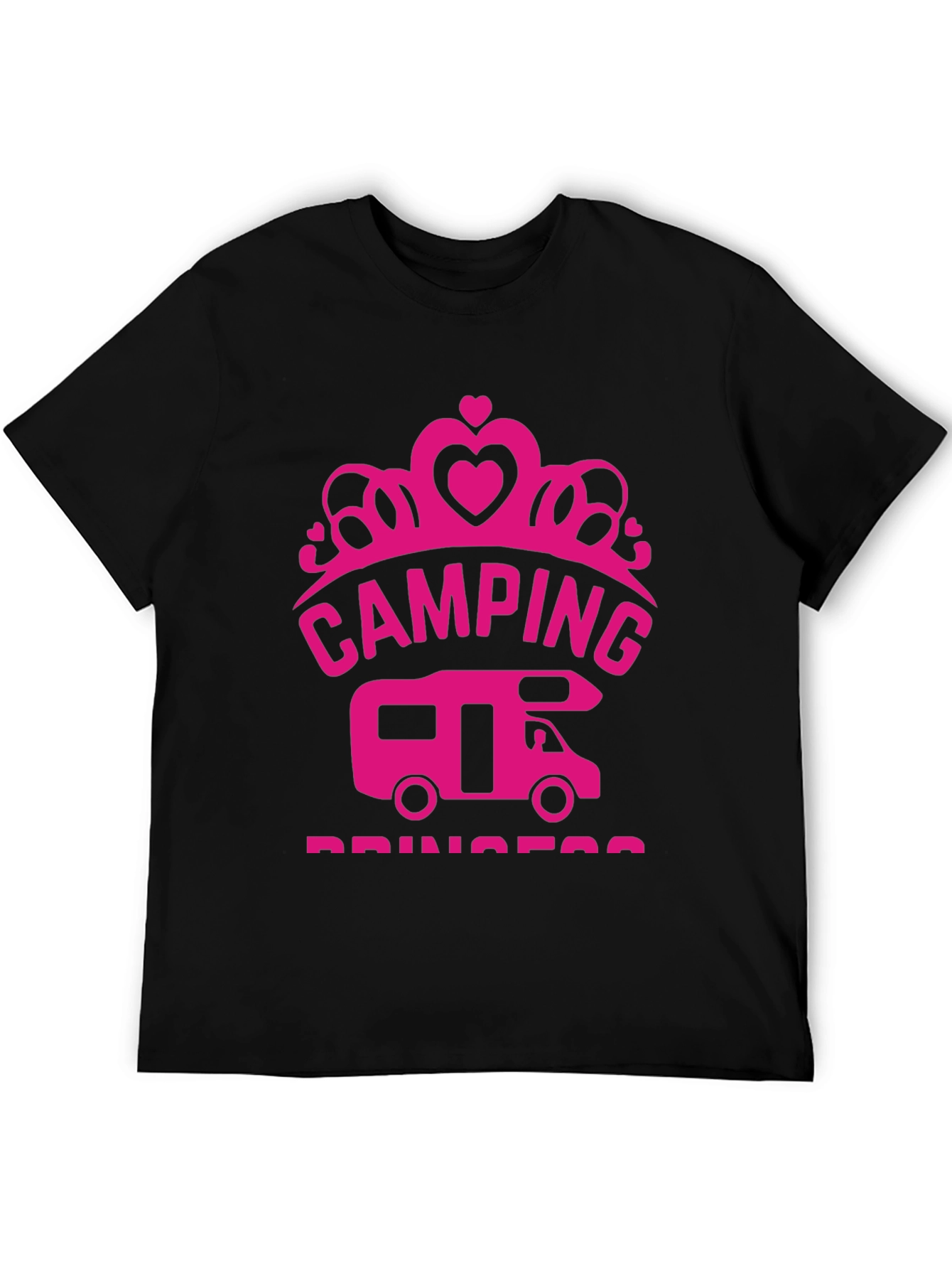 Camping Princess Black T-Shirt RV Camper