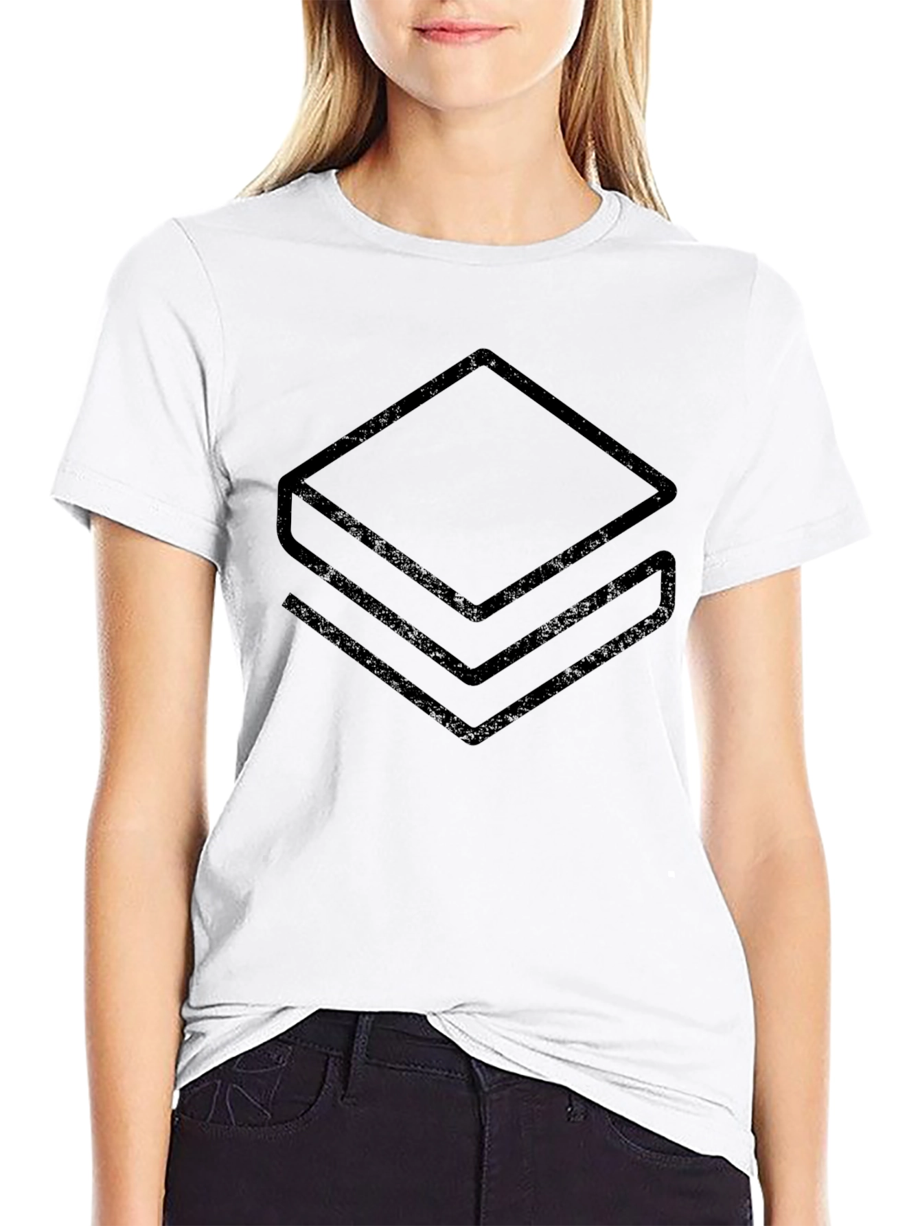 Minimalist Geometric Stacked T-Shirt