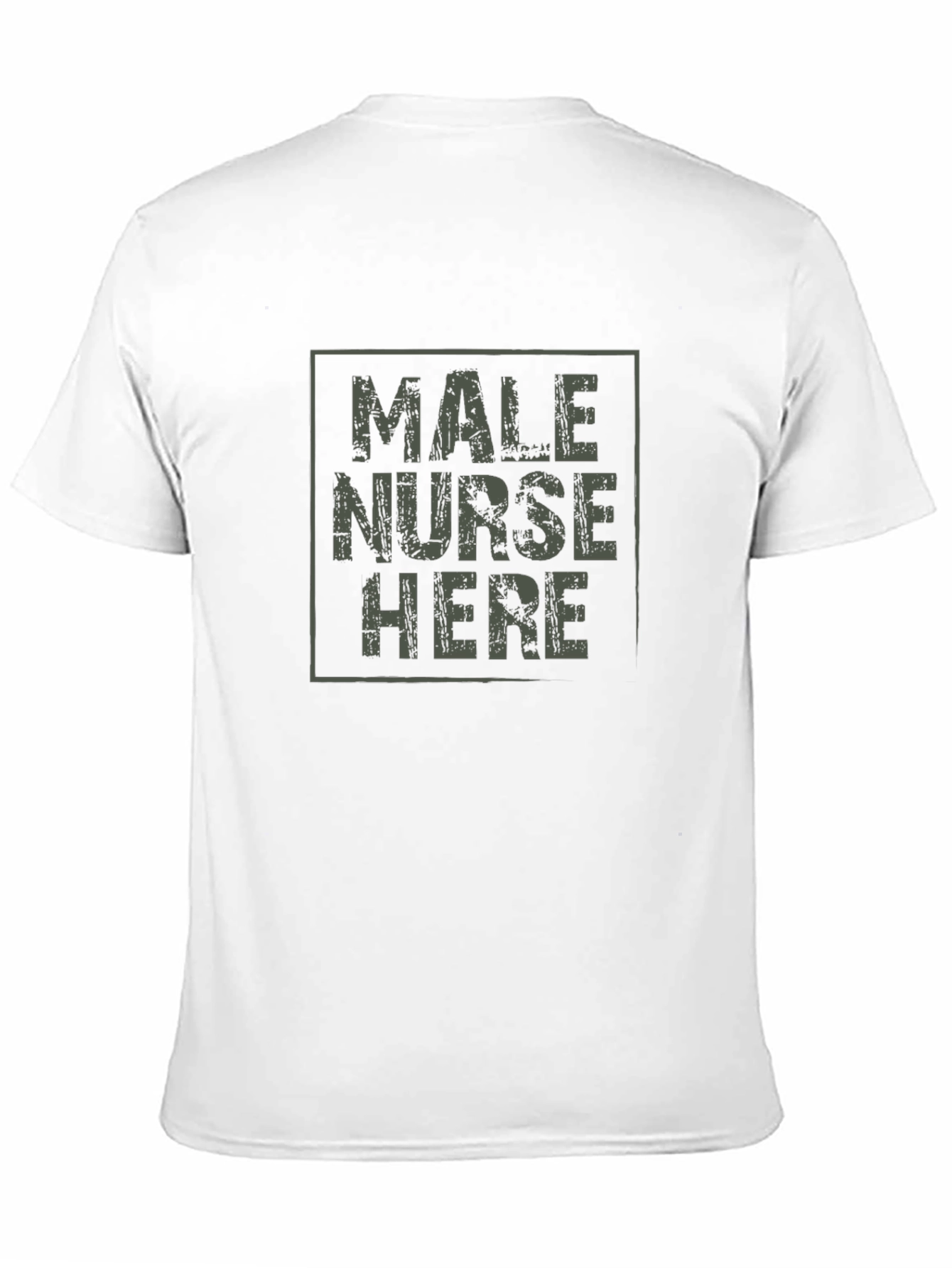 Male Nurse Here Black T-Shirt