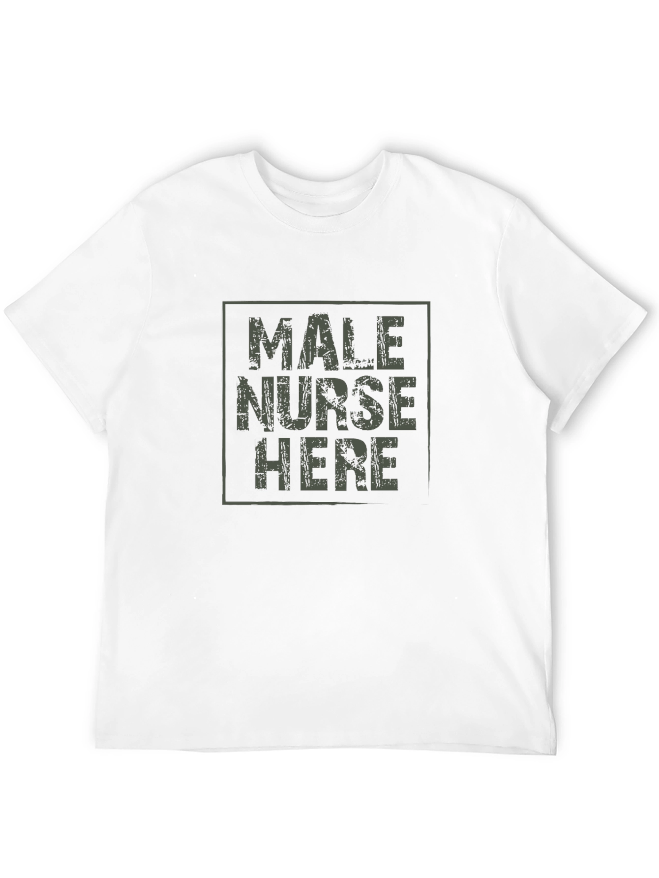 Male Nurse Here Black T-Shirt