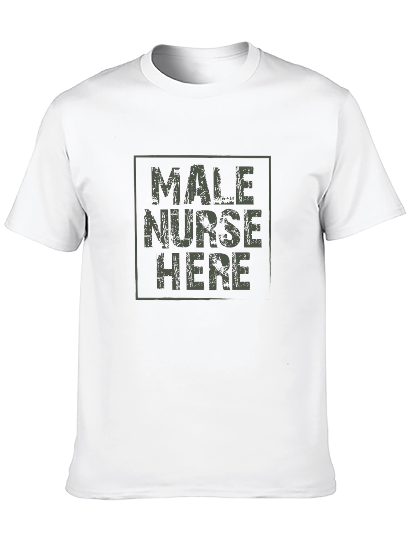 Male Nurse Here Black T-Shirt