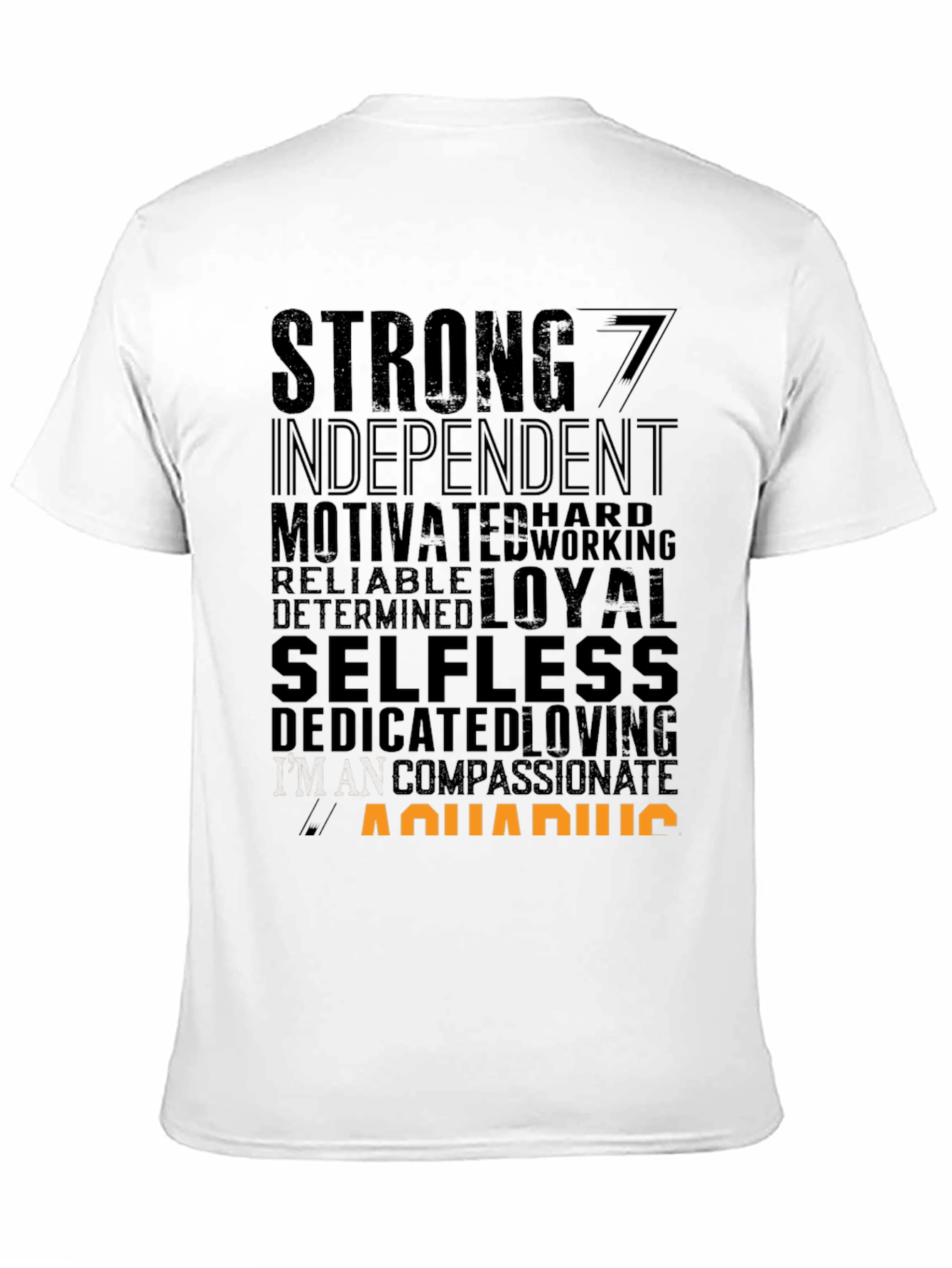 Aquarius Zodiac T-Shirt - Strong Independent Motivated