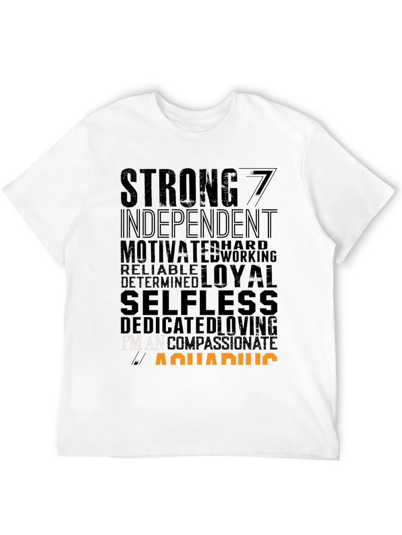 Aquarius Zodiac T-Shirt - Strong Independent Motivated