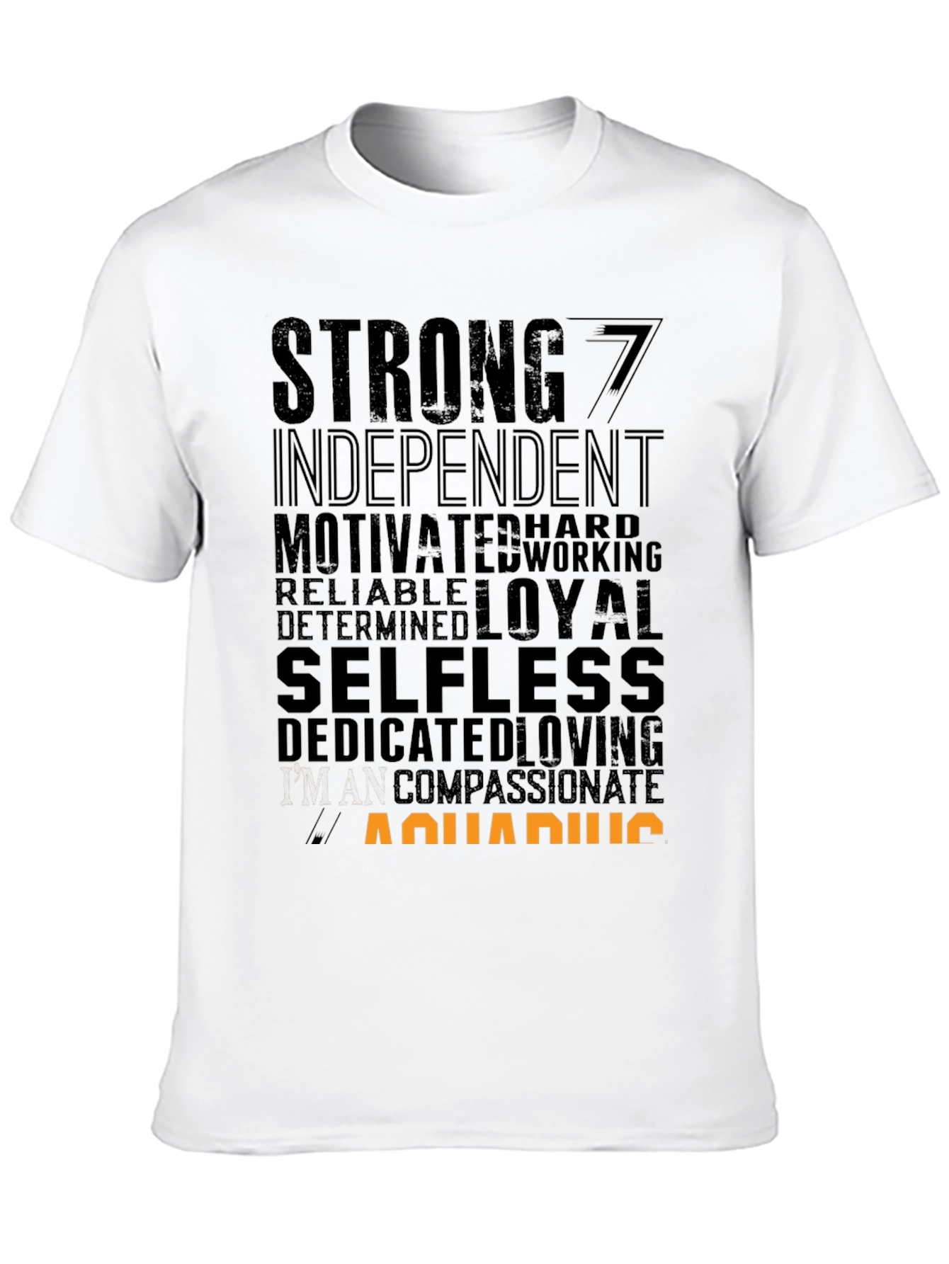 Aquarius Zodiac T-Shirt - Strong Independent Motivated