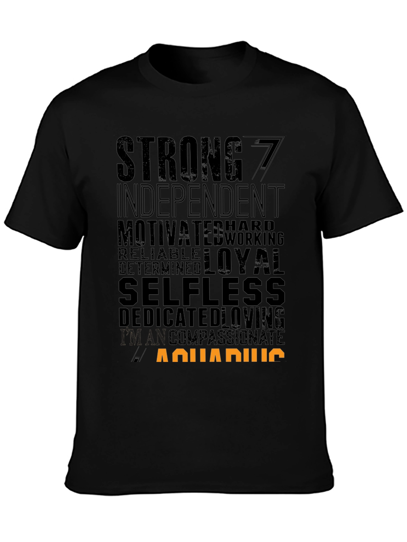 Aquarius Zodiac T-Shirt - Strong Independent Motivated