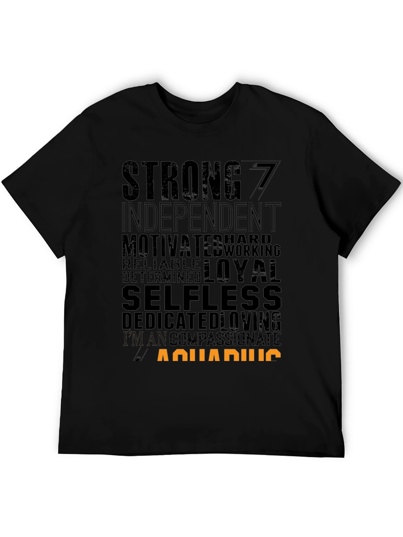 Aquarius Zodiac T-Shirt - Strong Independent Motivated