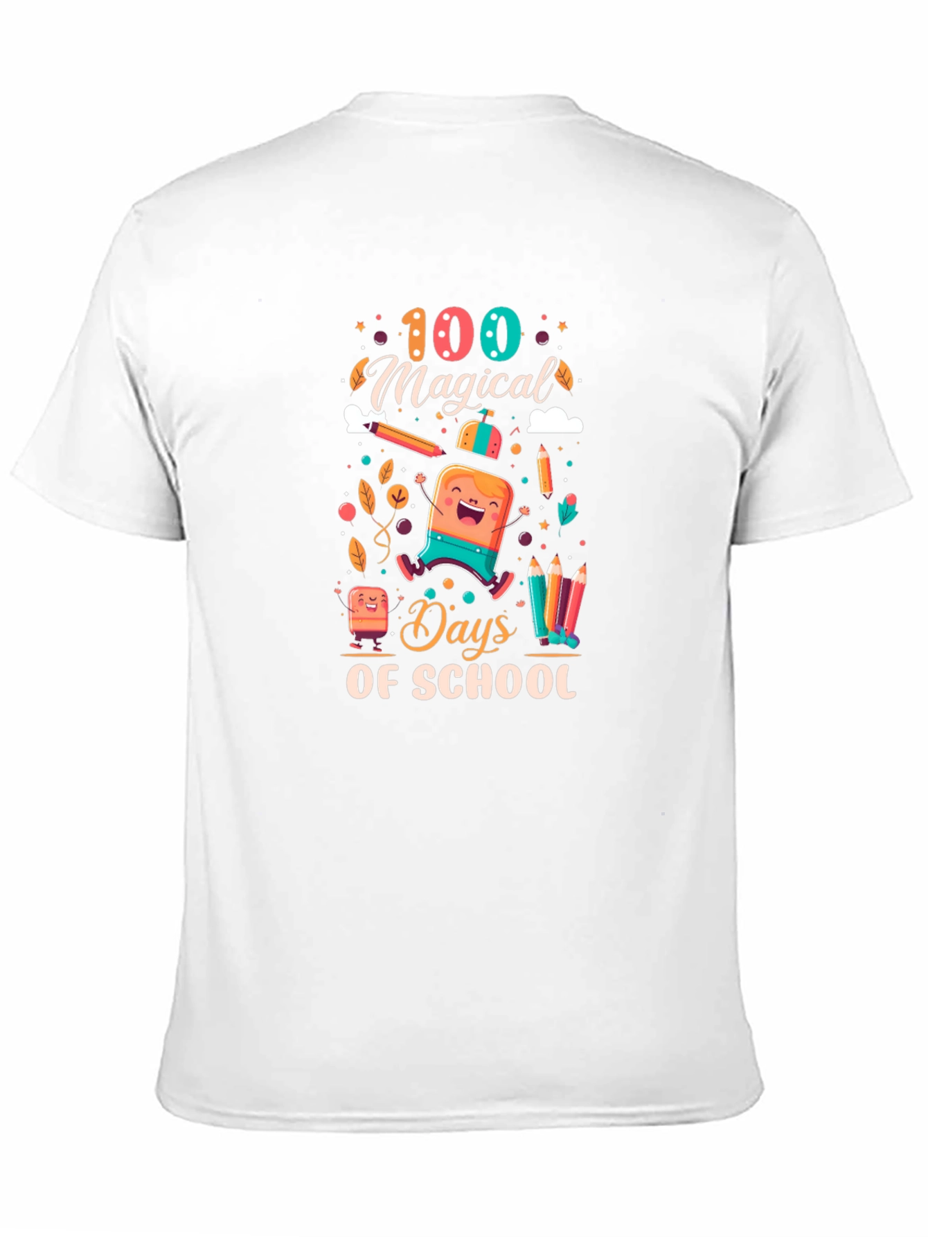 100 Magical Days of School Black T-Shirt