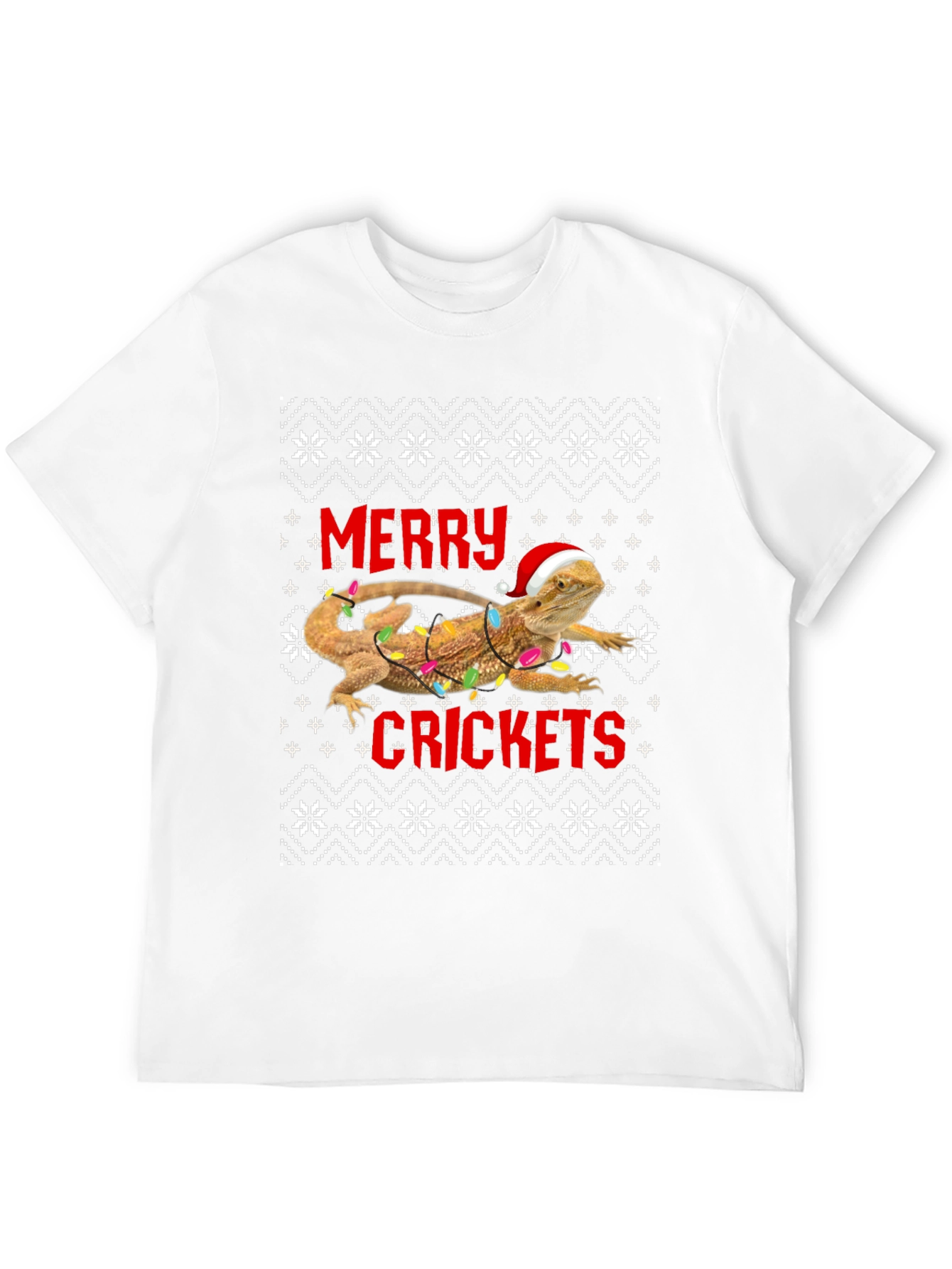 Merry Crickets Lizard Christmas Graphic Tee