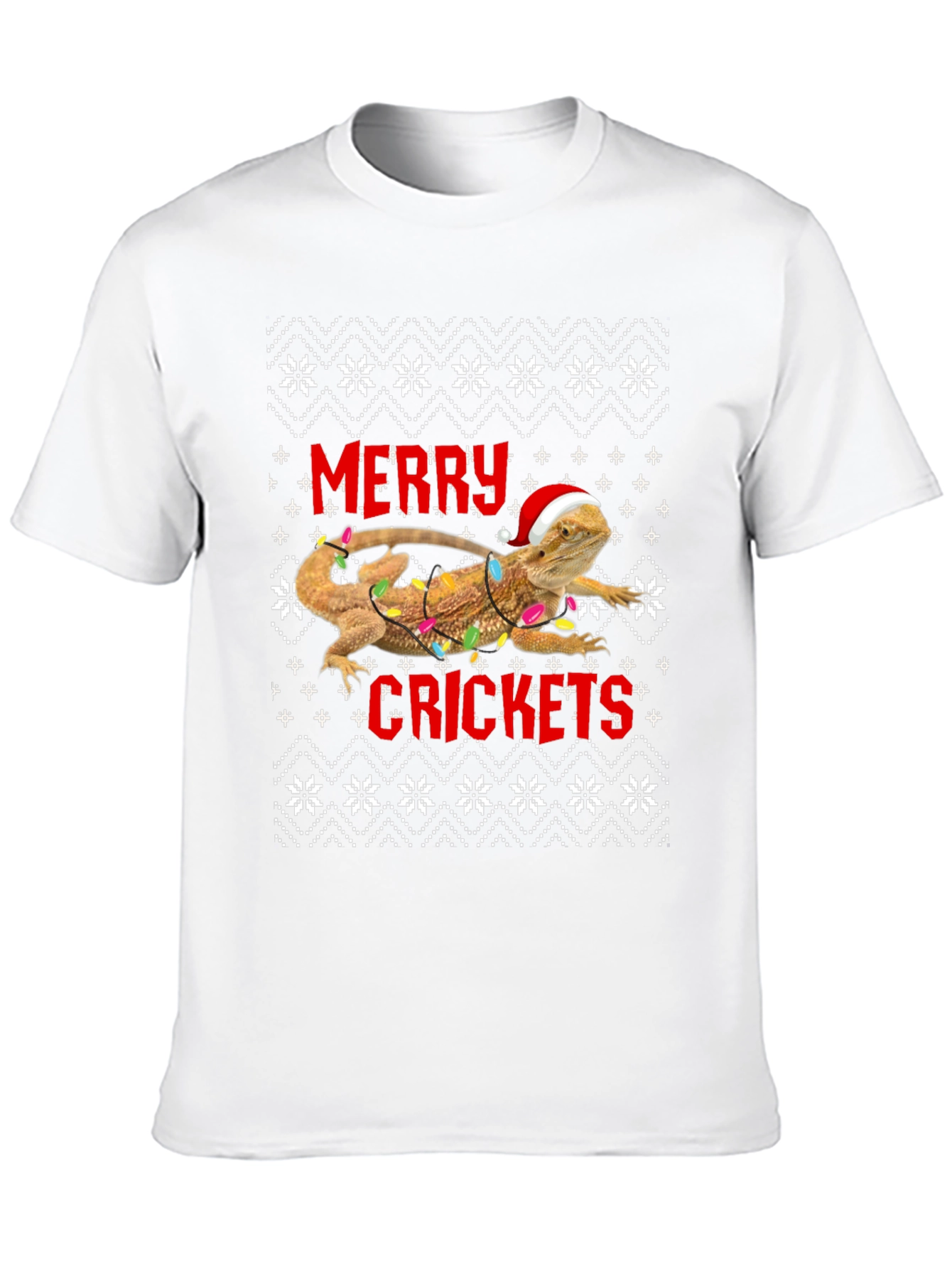 Merry Crickets Lizard Christmas Graphic Tee
