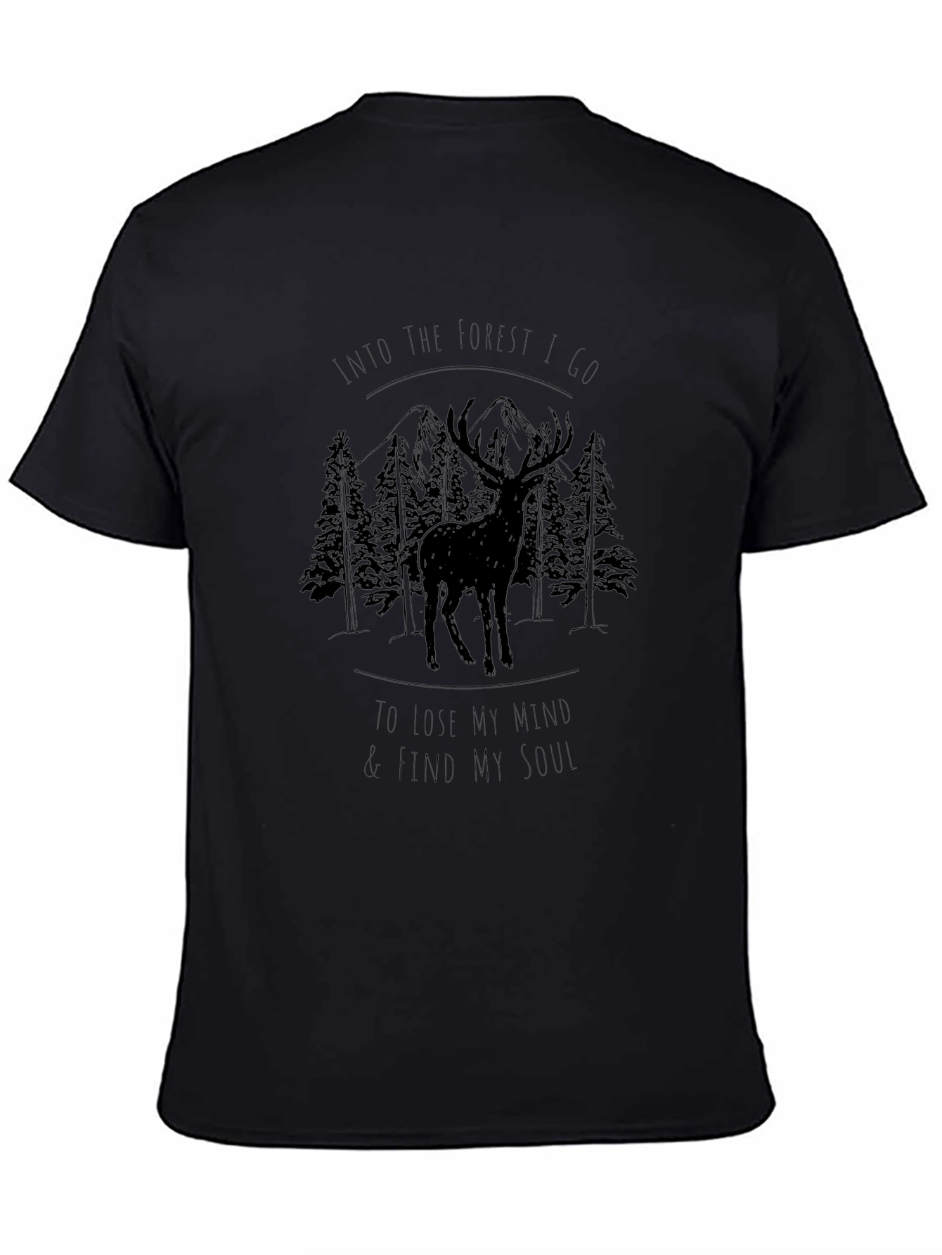 Into the Forest Black Graphic T-Shirt