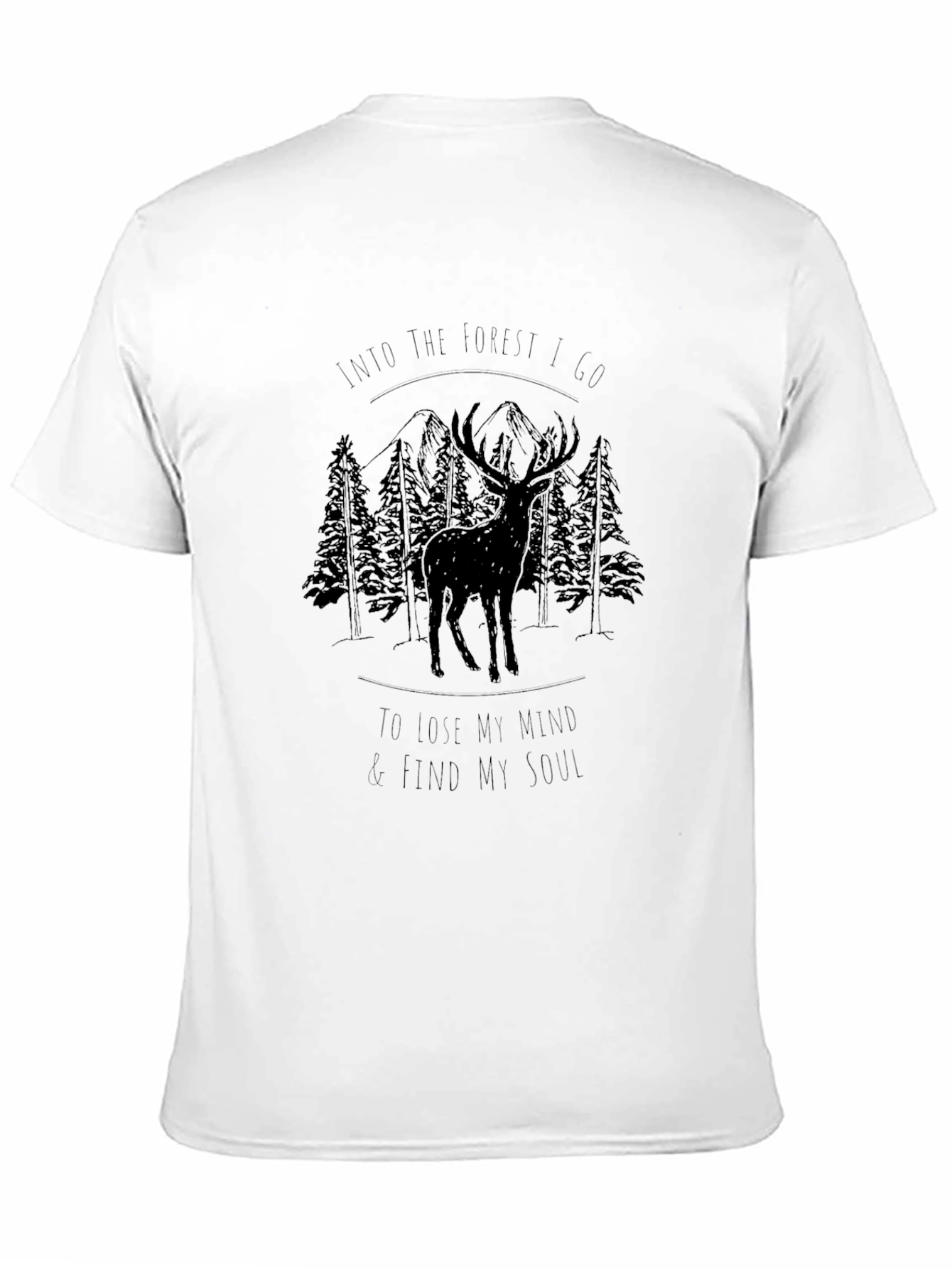 Into the Forest Black Graphic T-Shirt