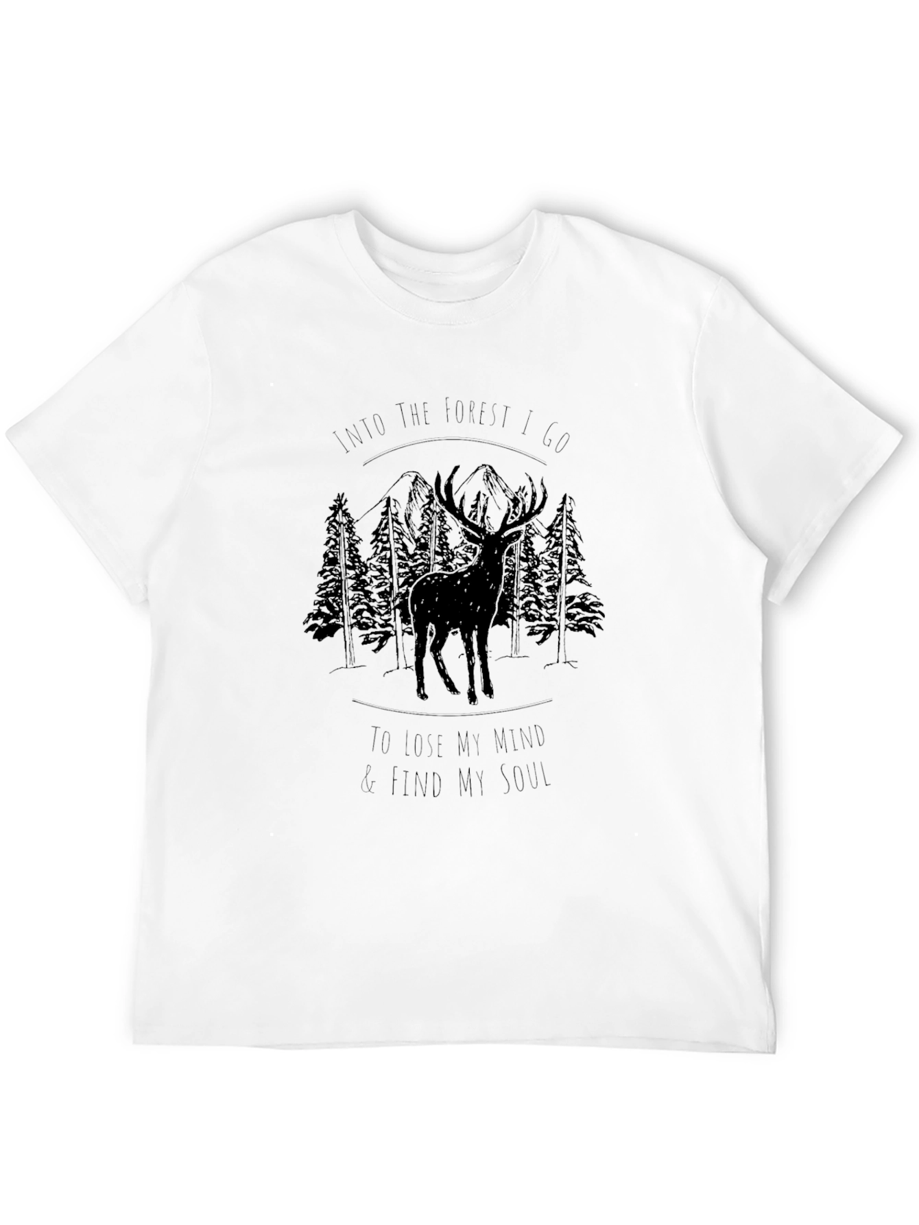 Into the Forest Black Graphic T-Shirt