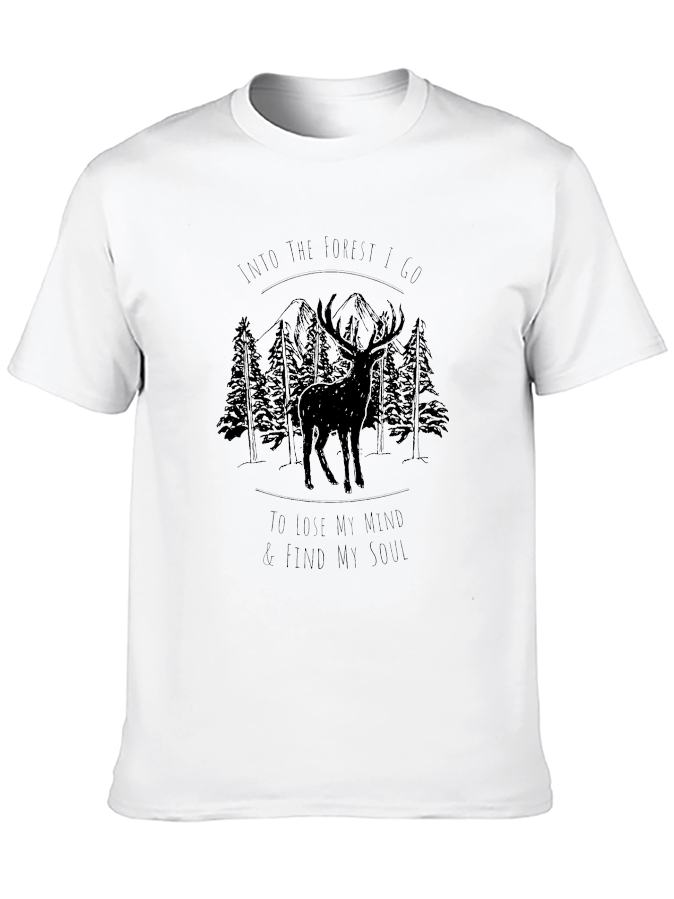 Into the Forest Black Graphic T-Shirt