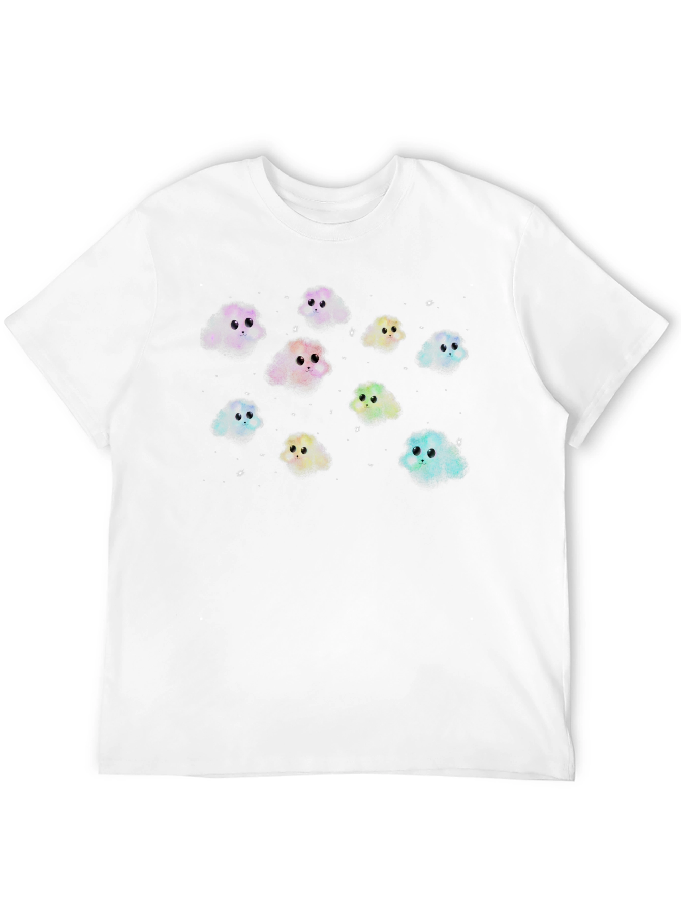 Cute Monster Character Graphic Black T-Shirt