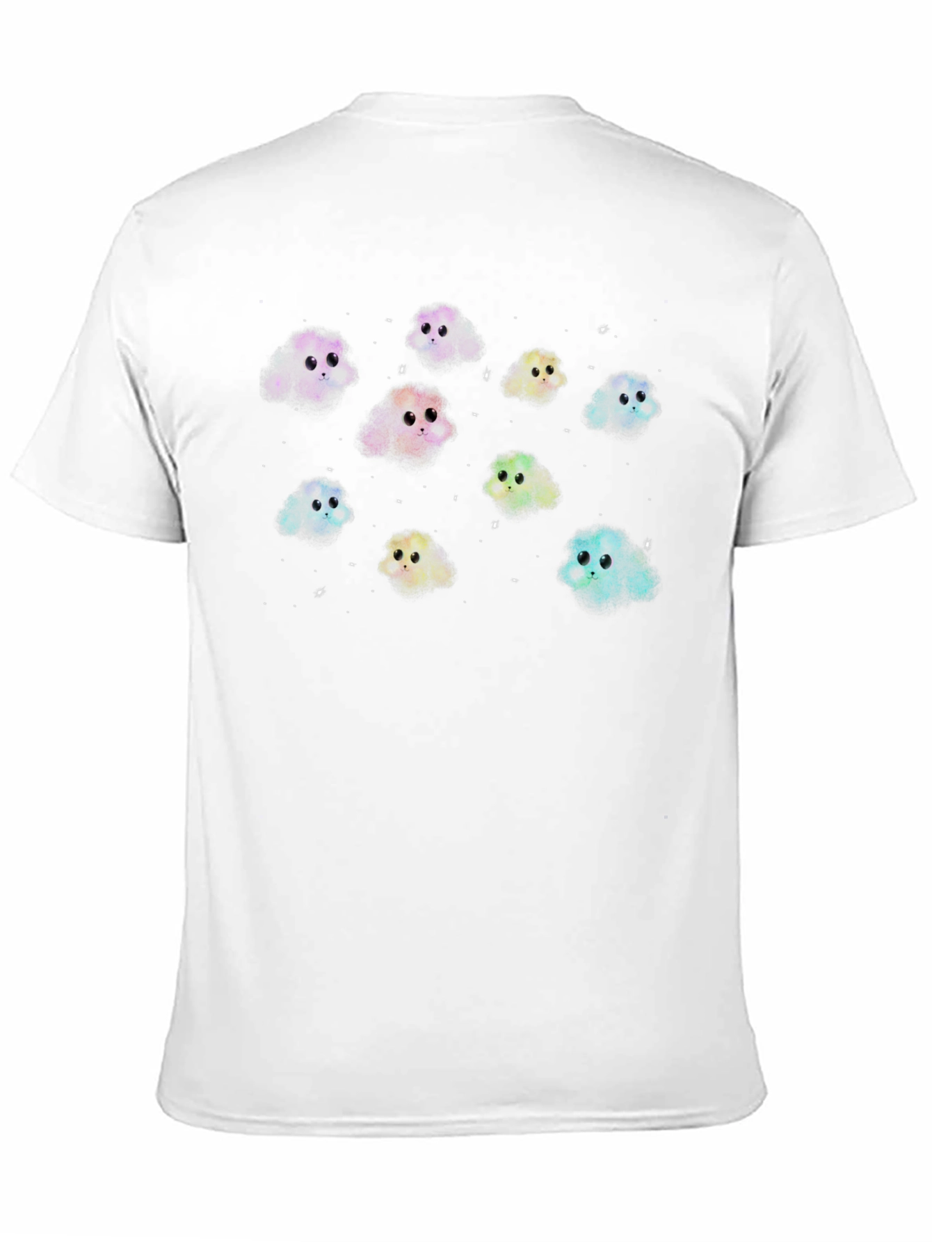 Cute Monster Character Graphic Black T-Shirt
