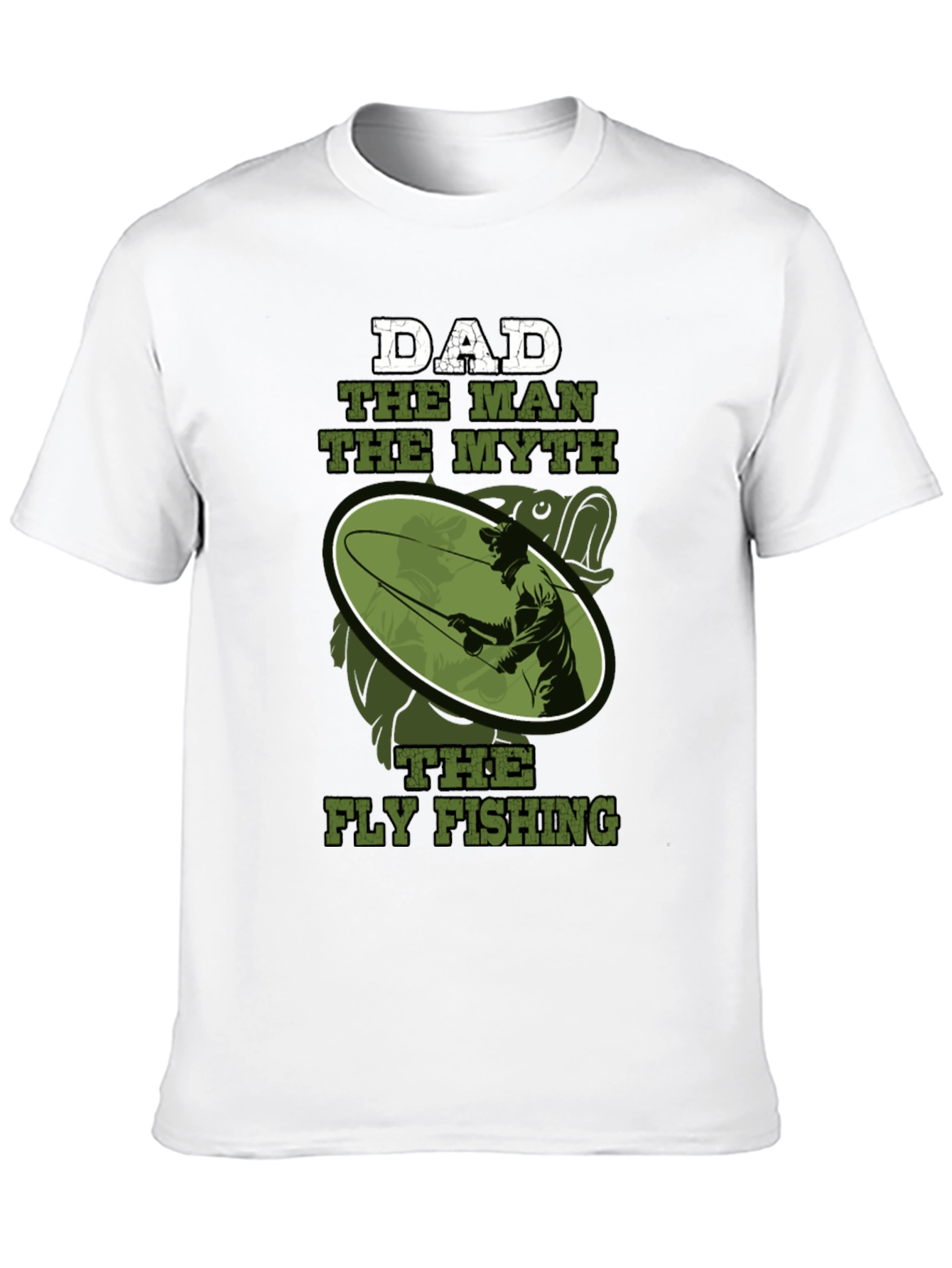 Dad The Man Myth Fly Fishing Graphic Tee