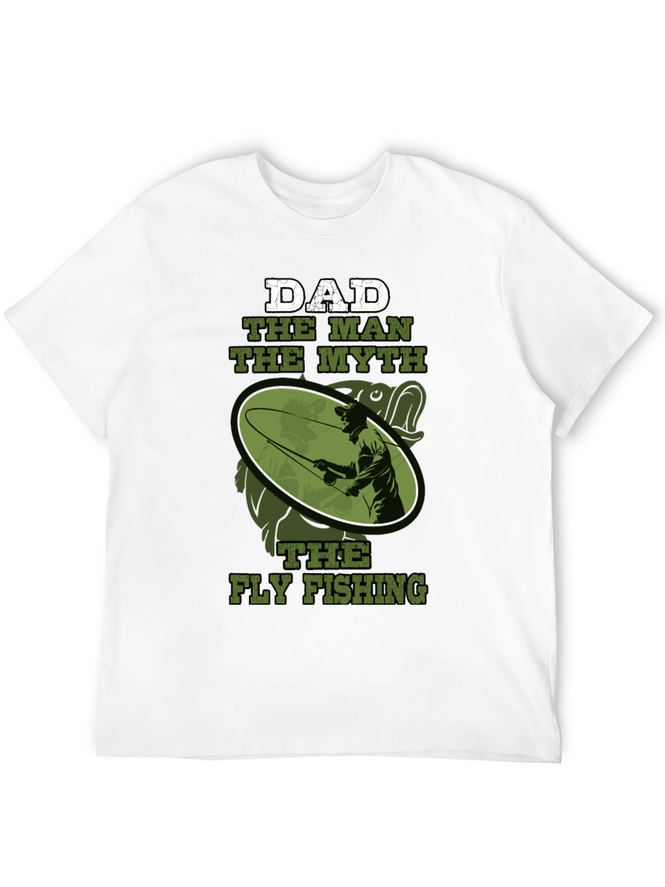 Dad The Man Myth Fly Fishing Graphic Tee