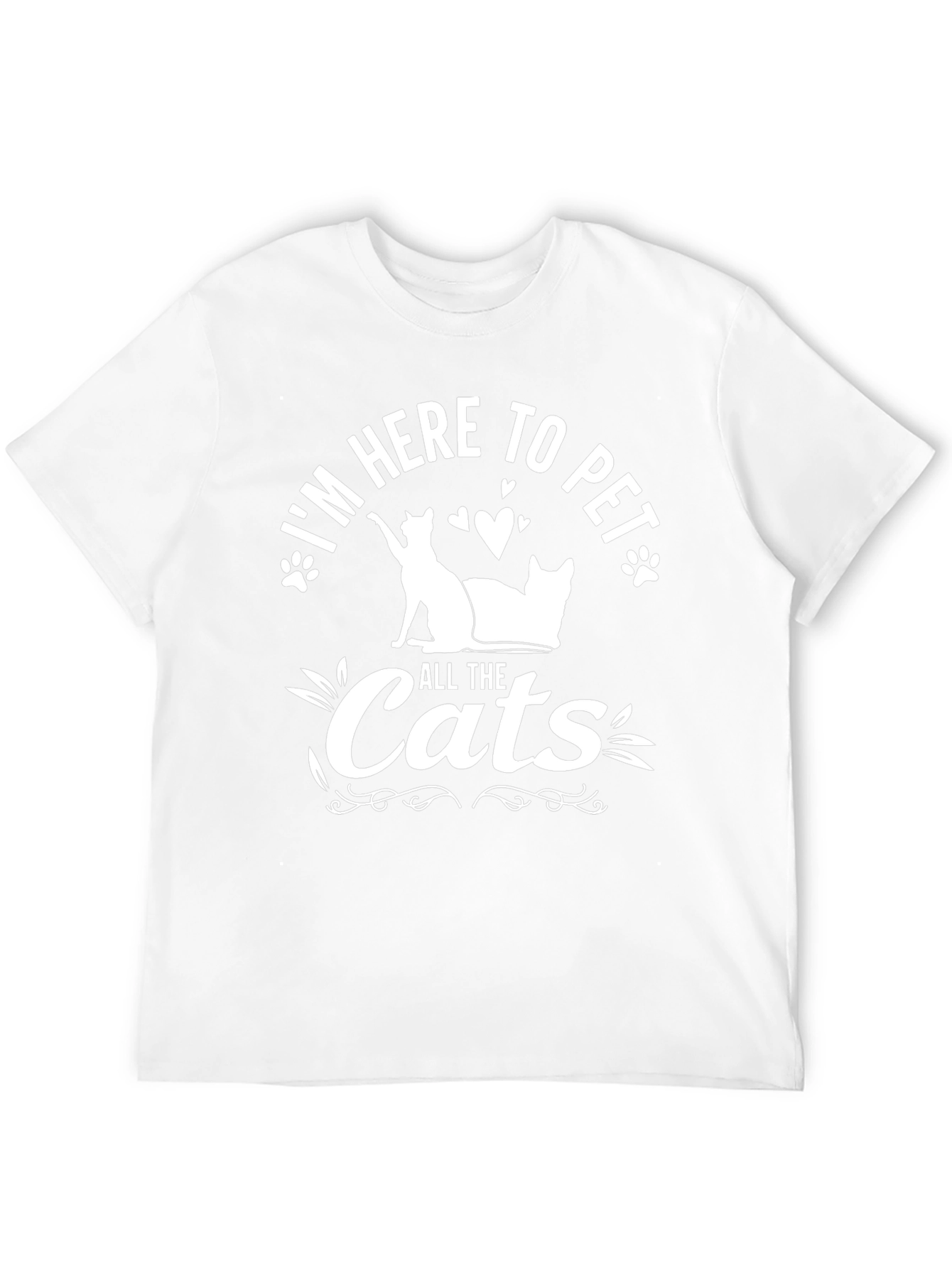 Im Here to Pet All The Cats Black T-Shirt